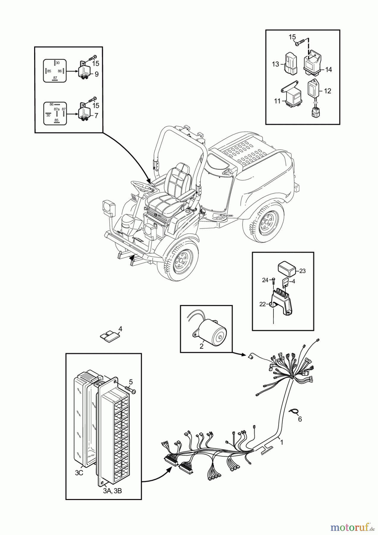  Stiga Frontmäher Baujahr 2017 Titan 2017 TITAN 540 D 13-7454-11 ELECTRICAL SYSTEM 3