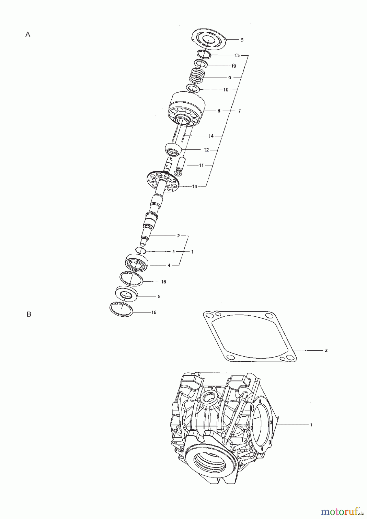  Stiga Frontmäher Baujahr 2017 Titan 2017 TITAN 540 D 13-7454-11 KANZAKI HYDRAULIC PUMP KPS-23ALPH PUMP ASSY-HOUSING