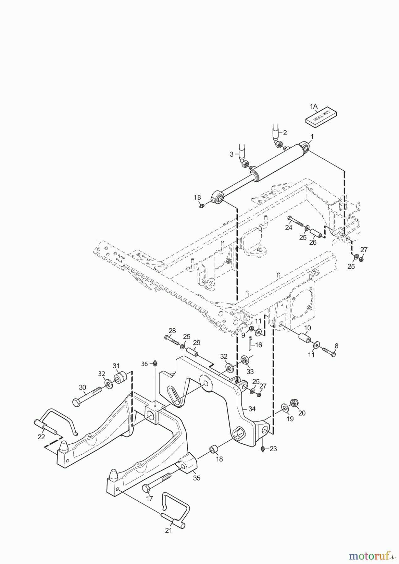  Stiga Frontmäher Baujahr 2017 Titan 2017 TITAN 740 D 13-7460-11 LIFTING DEVICE