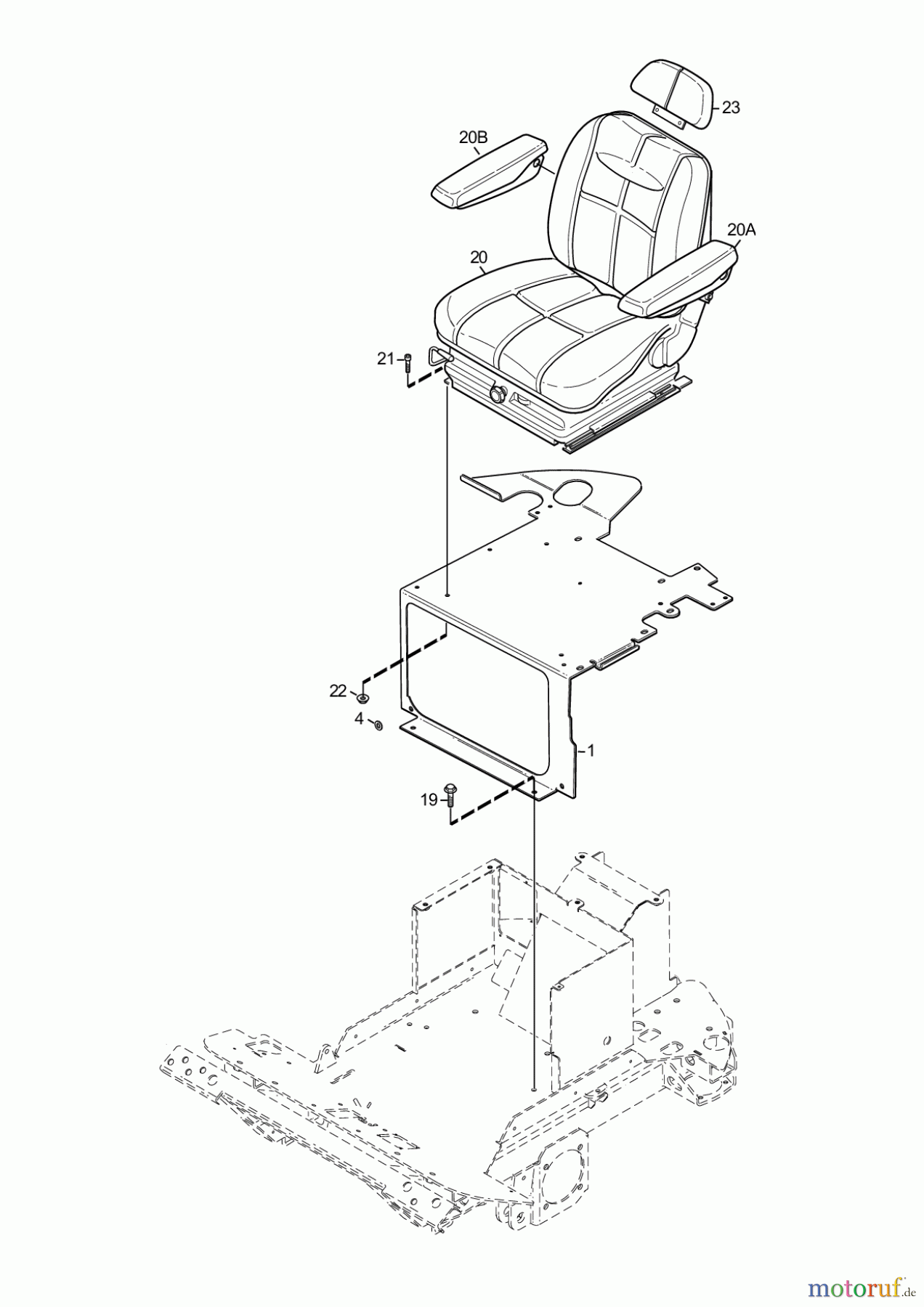  Stiga Frontmäher Grundgerät Titan 2017 TITAN 740 D 13-7460-11 SEAT