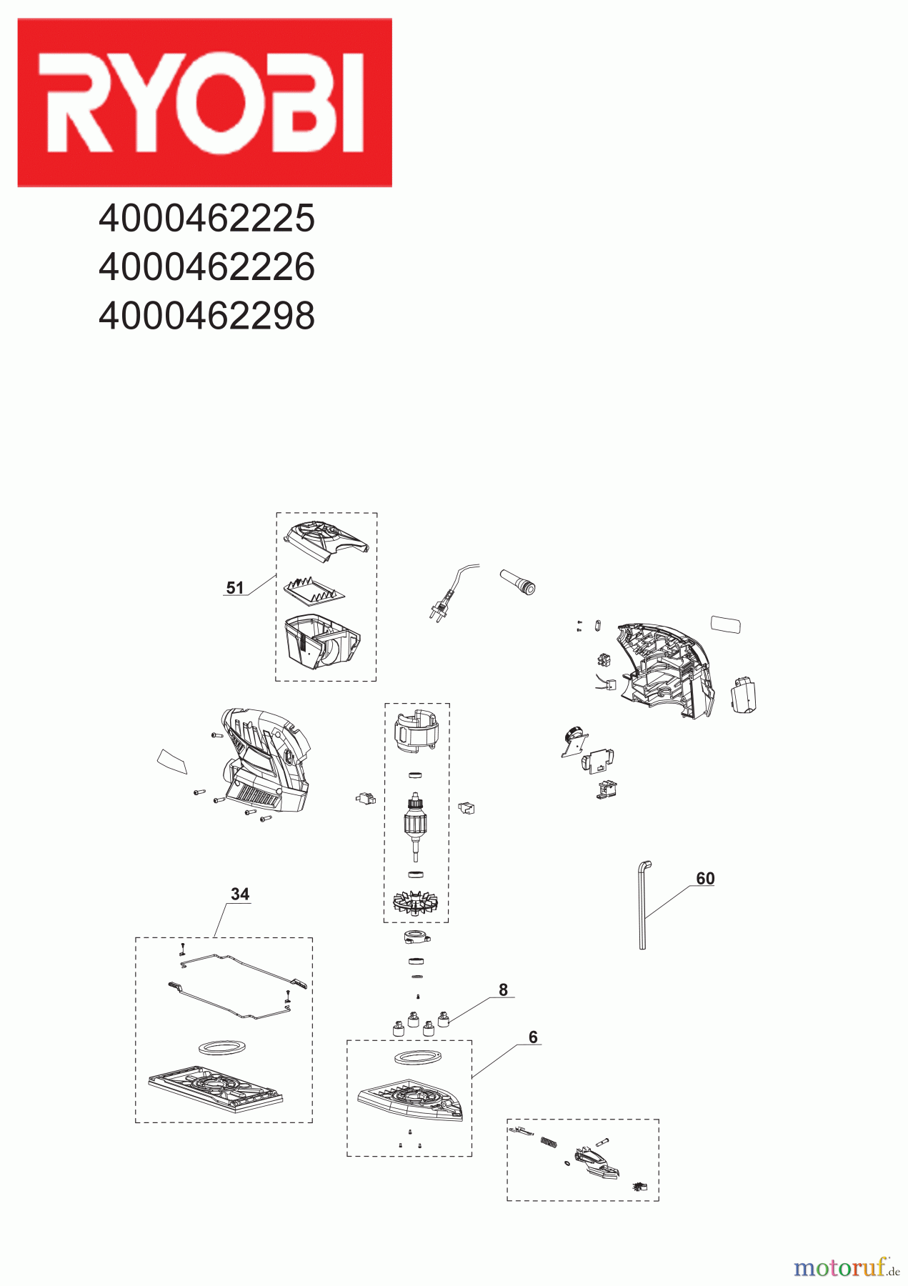  Ryobi Schleifgeräte Schleif- und Poliergeräte RMS180-S 180 Watt Multischleifer Seite 1