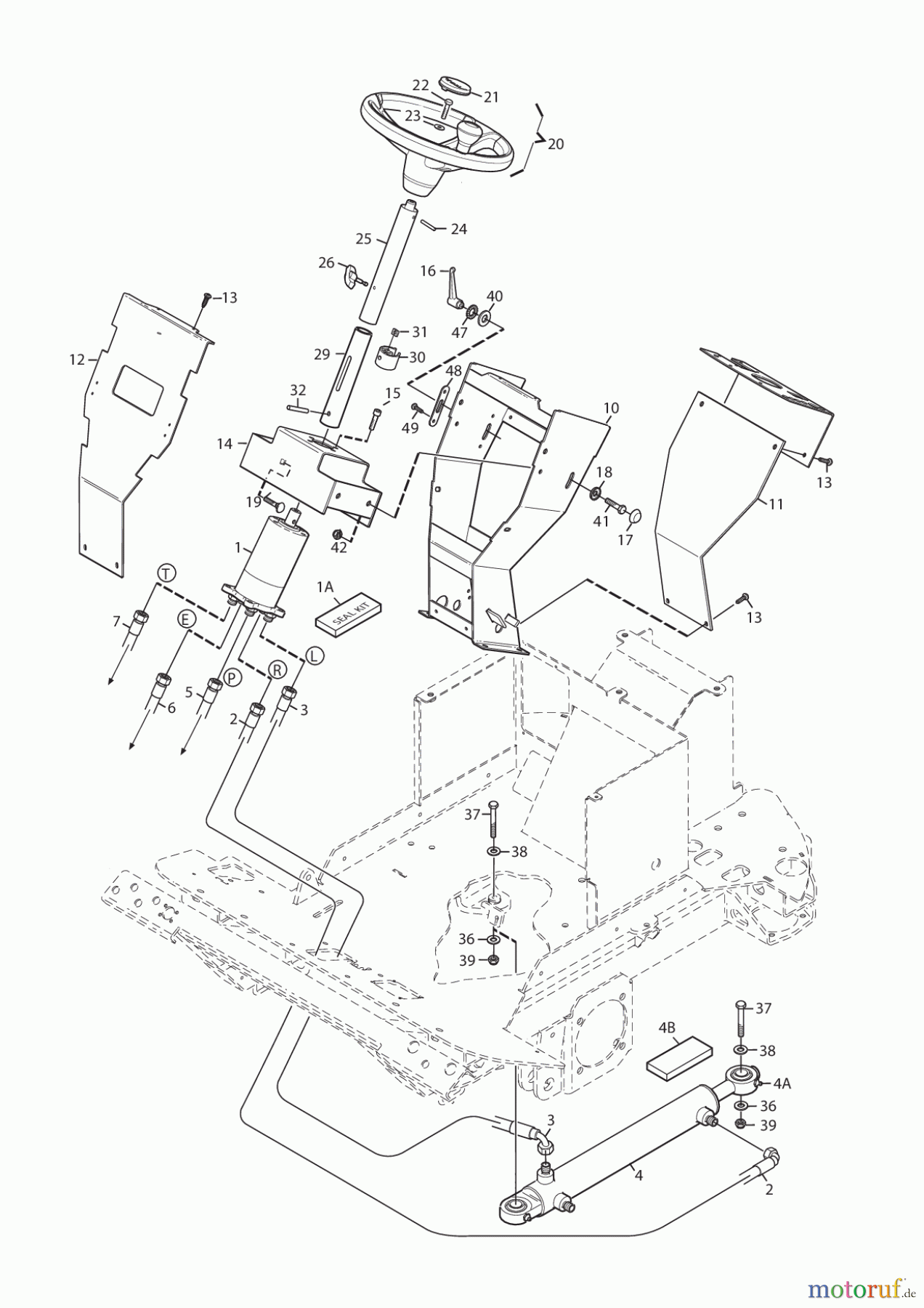  Stiga Frontmäher Baujahr 2017 Titan 2017 TITAN 740 D 13-7460-11 STEERING