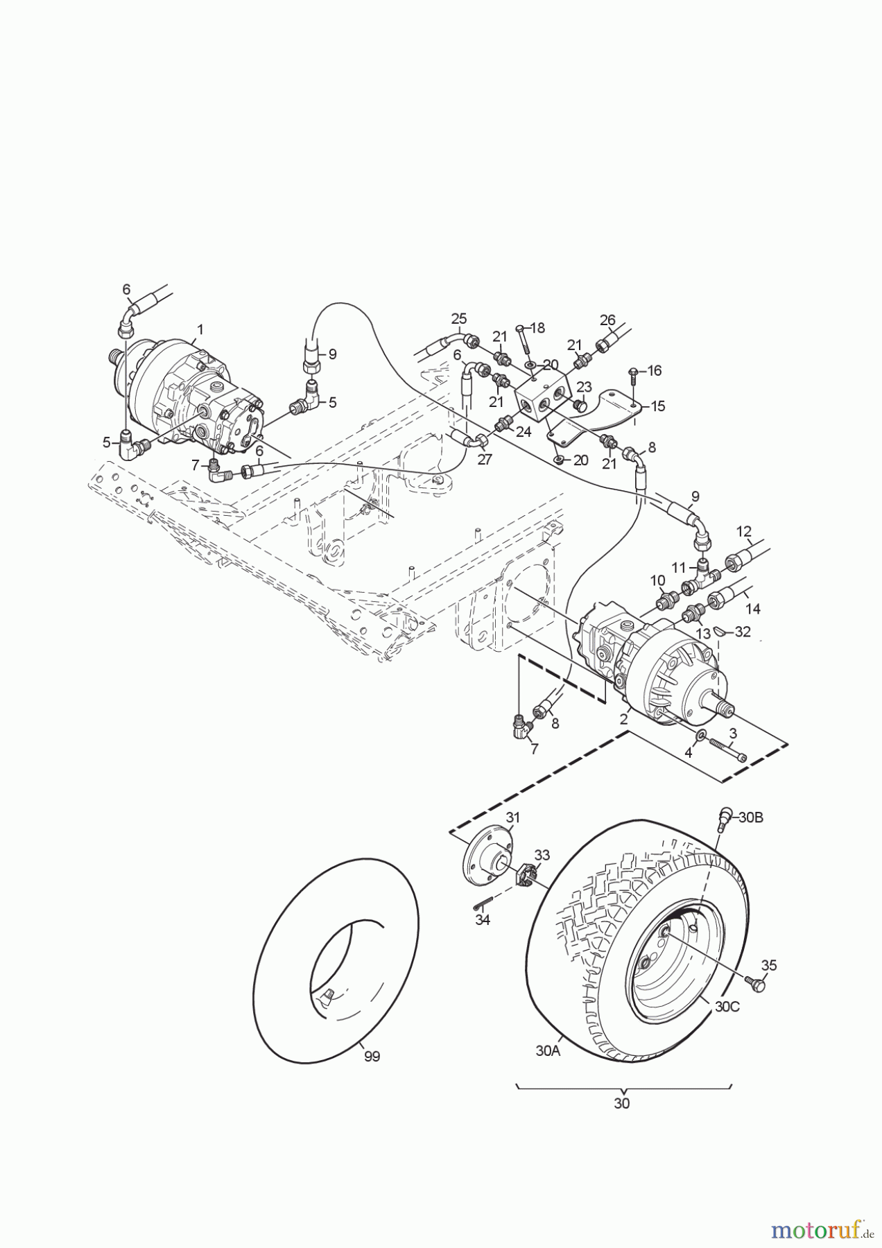  Stiga Frontmäher Baujahr 2017 Titan 2017 TITAN 740 D 13-7460-11 WHEEL ENGINES-FRONT