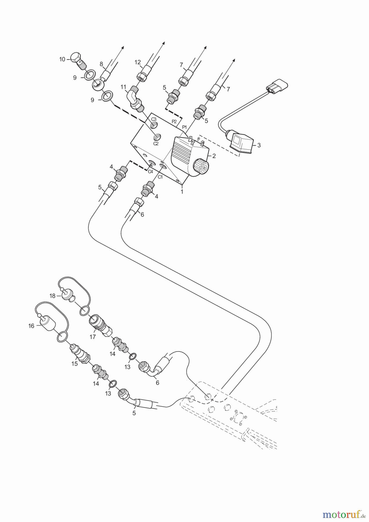  Stiga Frontmäher Baujahr 2017 Titan 2017 TITAN 740 D 13-7460-11 SELECTOR VALVE