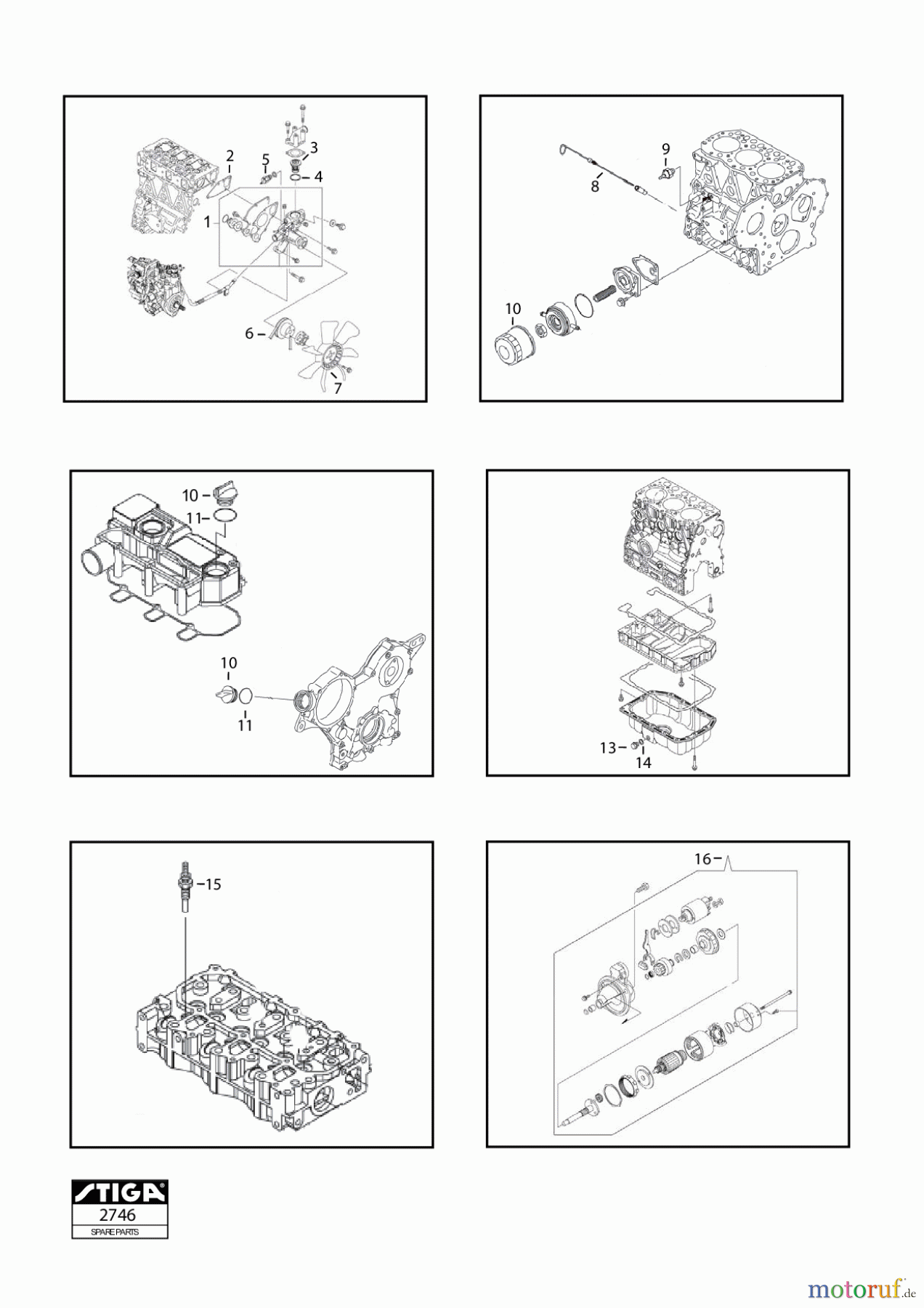  Stiga Frontmäher Grundgerät Titan 2017 TITAN 740 D 13-7460-11 YANMAR 3TNV82 TITAN 32