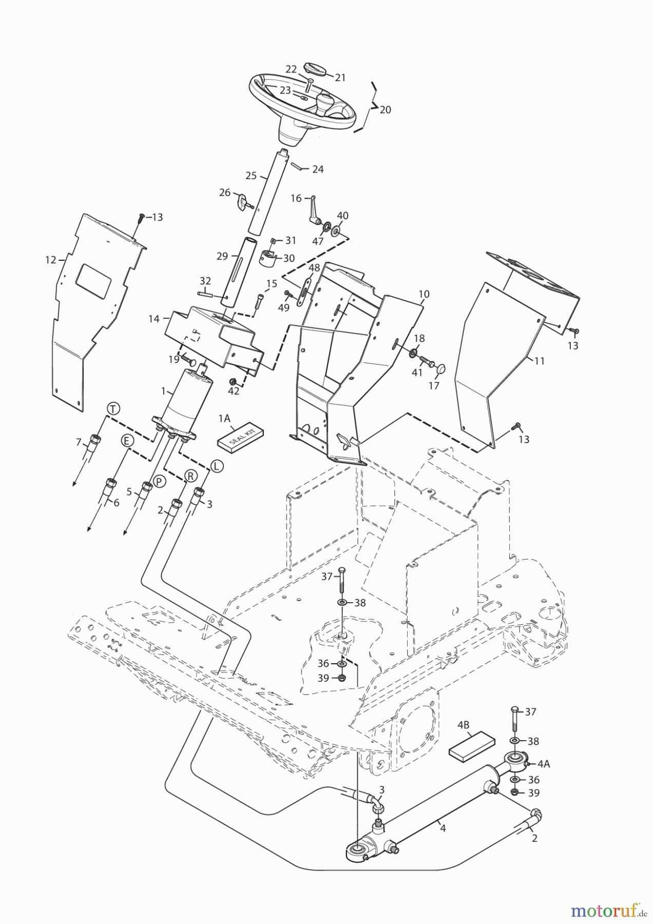  Stiga Frontmäher Grundgerät Titan 2017 TITAN 740 DCR 13-7462-11 - Season 2015 STEERING