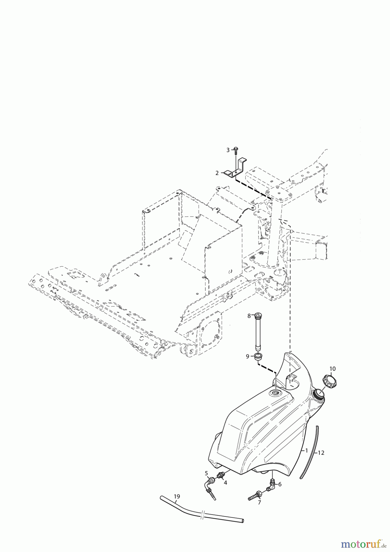  Stiga Frontmäher Baujahr 2017 Titan 2017 TITAN 740 DCR 13-7462-11 - Season 2015 FUEL TANK