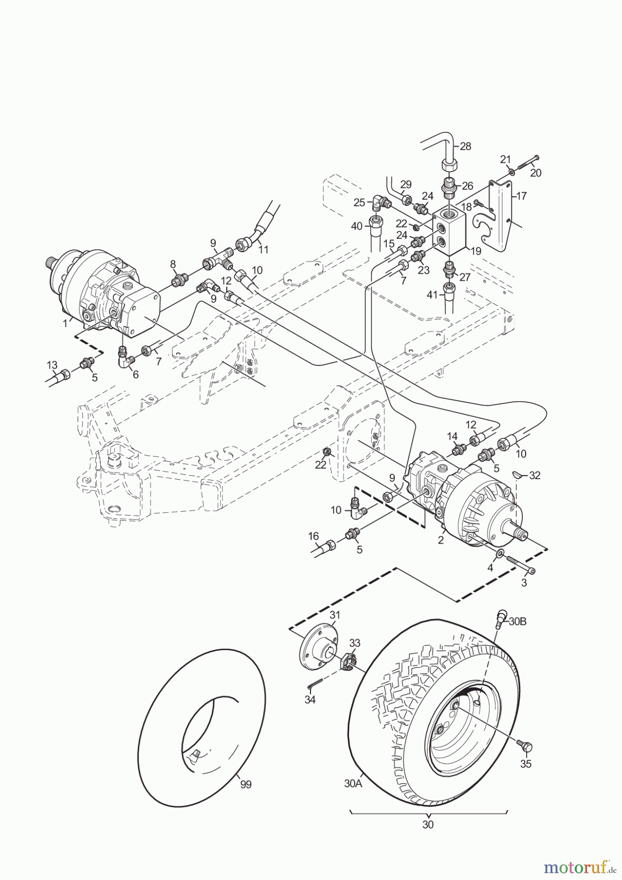  Stiga Frontmäher Baujahr 2017 Titan 2017 TITAN 740 DCR 13-7462-11 - Season 2015 WHEEL ENGINES-REAR