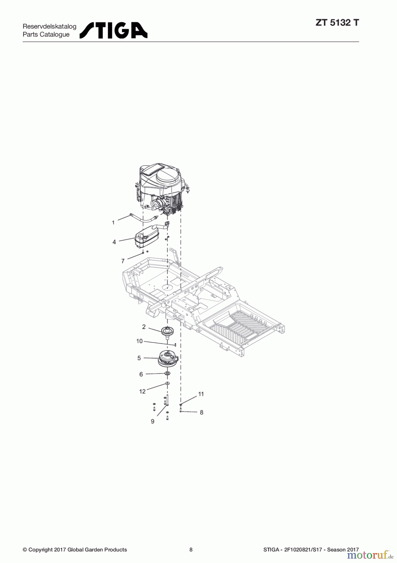  Stiga Frontmäher Zero Turn Mowers 2017 ZT 5132 T 2F1020821/S17 - Season 2017 Engine - Kawaski FR691