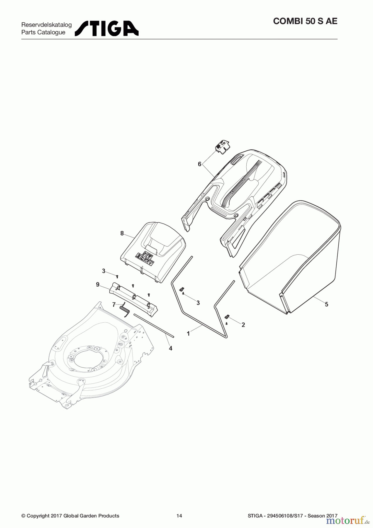  Stiga Rasenmäher Baujahr 2017 Akku 2017 COMBI 50 S AE 294506108/S17 - Season 2017 Grass-Catcher