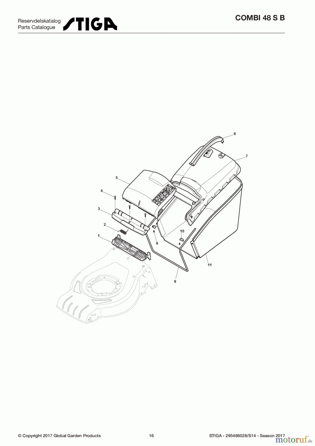  Stiga Rasenmäher Benzin Mit Antrieb 2017 COMBI 48 S B 295486028/S14 - Season 2017 Grass-Catcher
