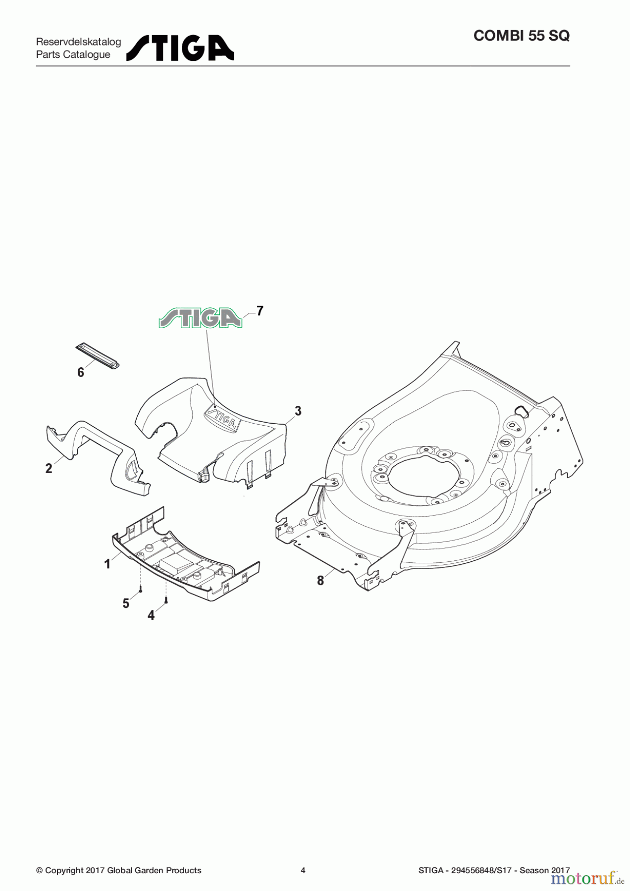  Stiga Rasenmäher Baujahr 2017 Benzin Mit Antrieb 2017 COMBI 55 SQ 294556848/S17 - Season 2017 Mask