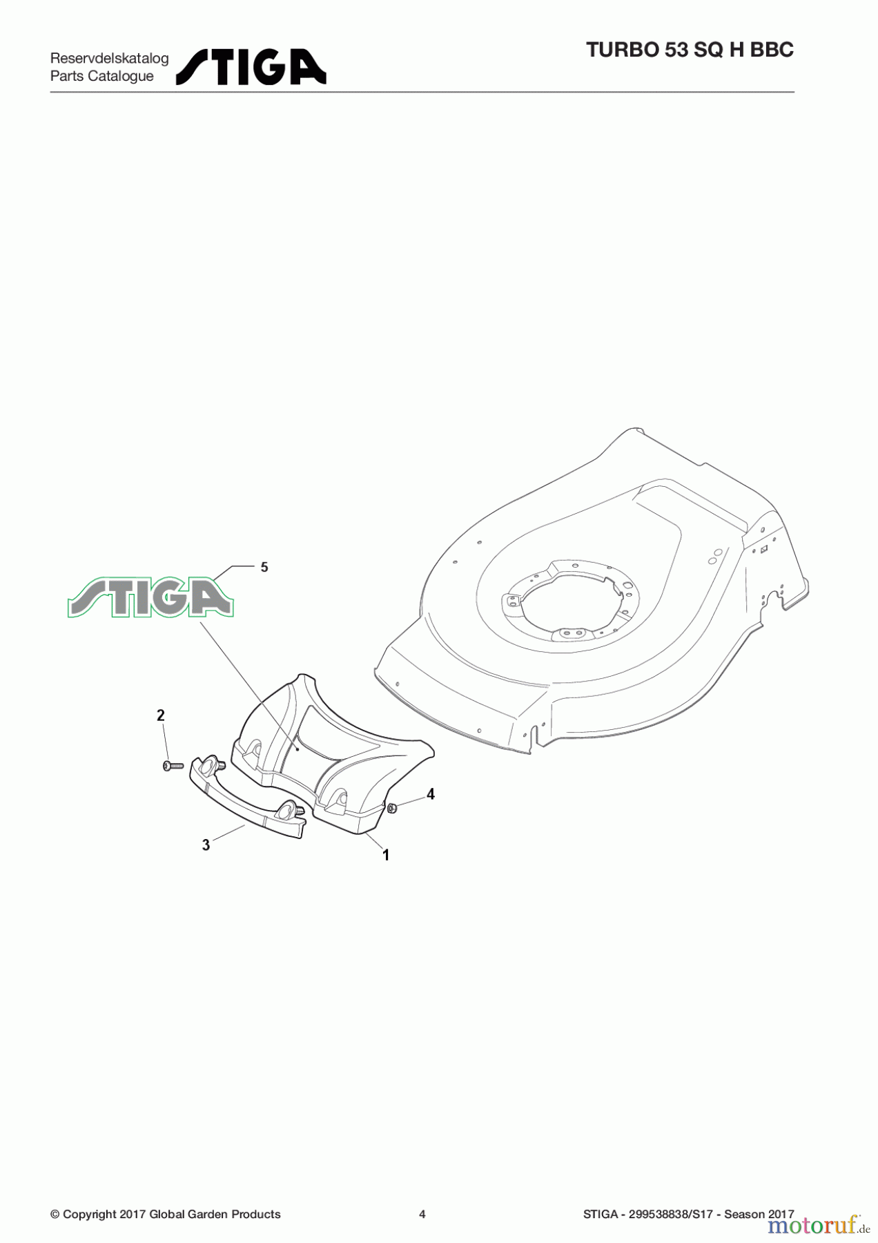  Stiga Rasenmäher Baujahr 2017 Benzin Mit Antrieb 2017 TURBO 53 SQ H BBC 299538838/S17 - Season 2017 Mask