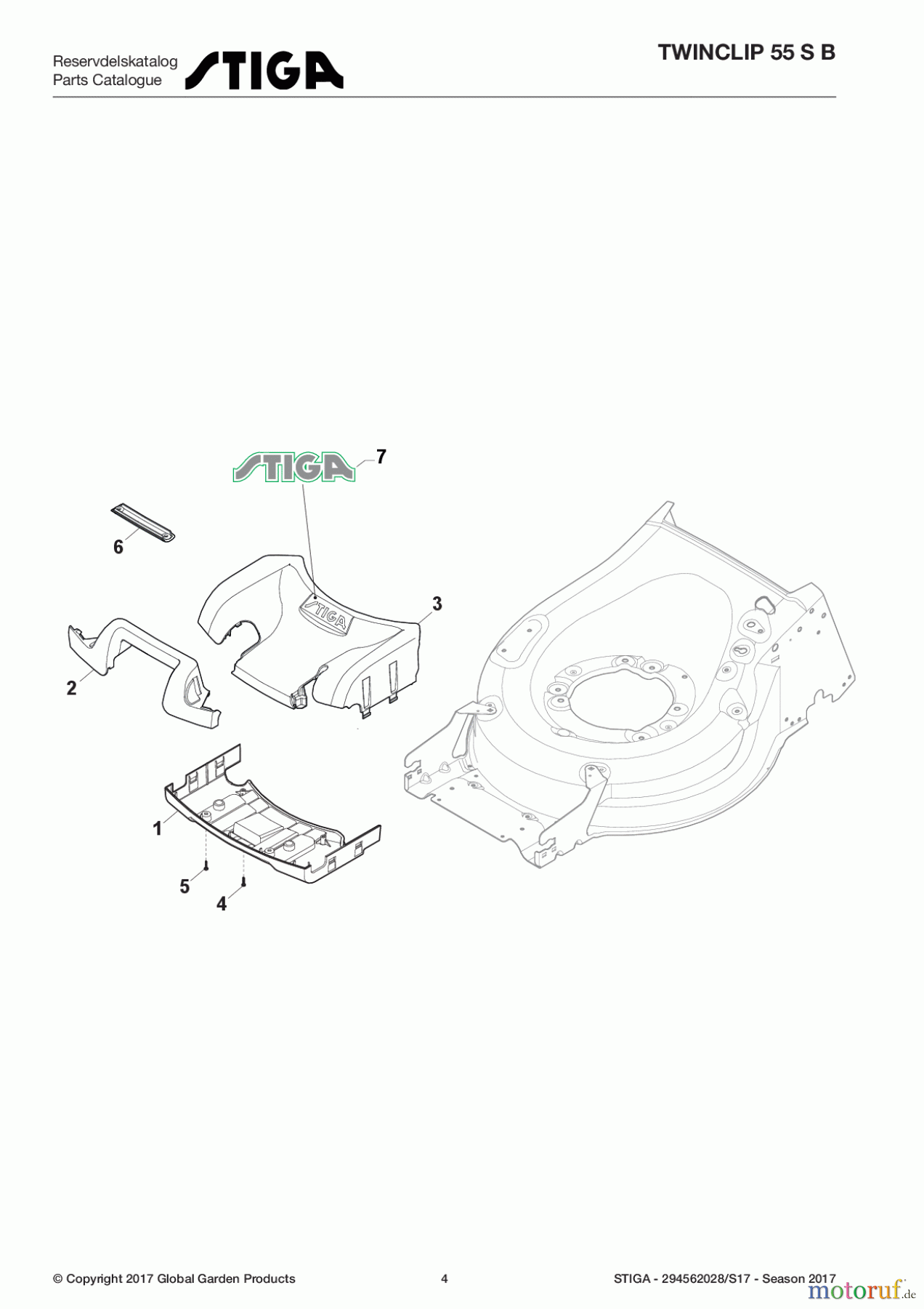  Stiga Rasenmäher Baujahr 2017 Benzin Mit Antrieb 2017 TWINCLIP 55 S B 294562028/S17 - Season 2017 Mask