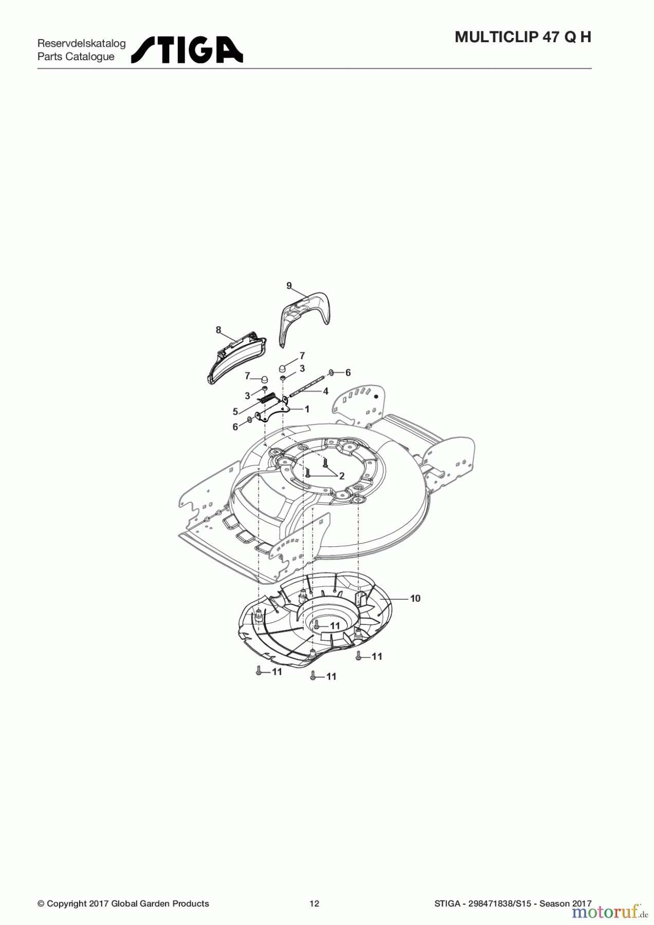  Stiga Rasenmäher Benzin Ohne Antrieb 2017 MULTICLIP 47 Q H 298471838/S15 - Season 2017 Ejection-Guard