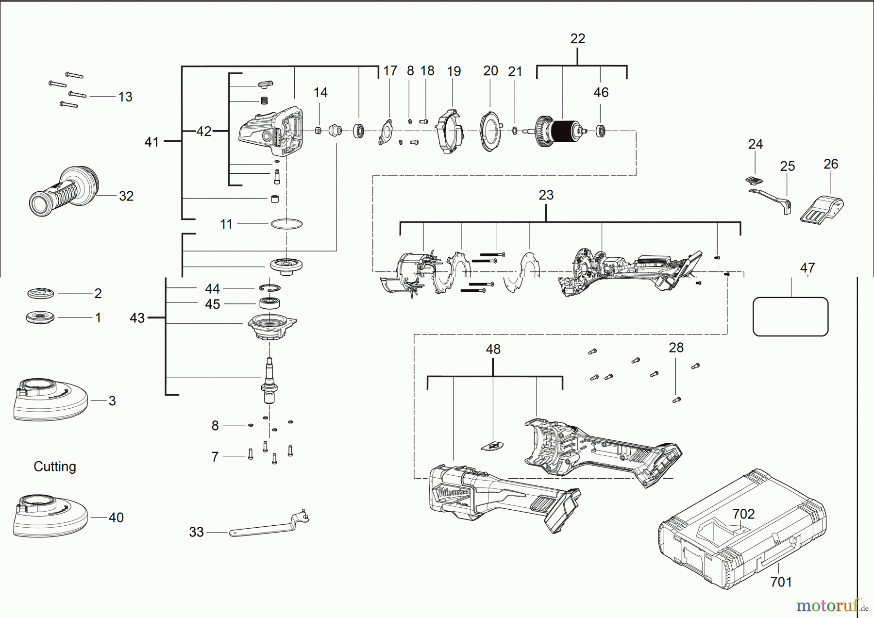  Milwaukee Akku-Geräte Schleifen und Polieren SCHLEIFER 125 MM M18 FHSAG125XB Seite 1