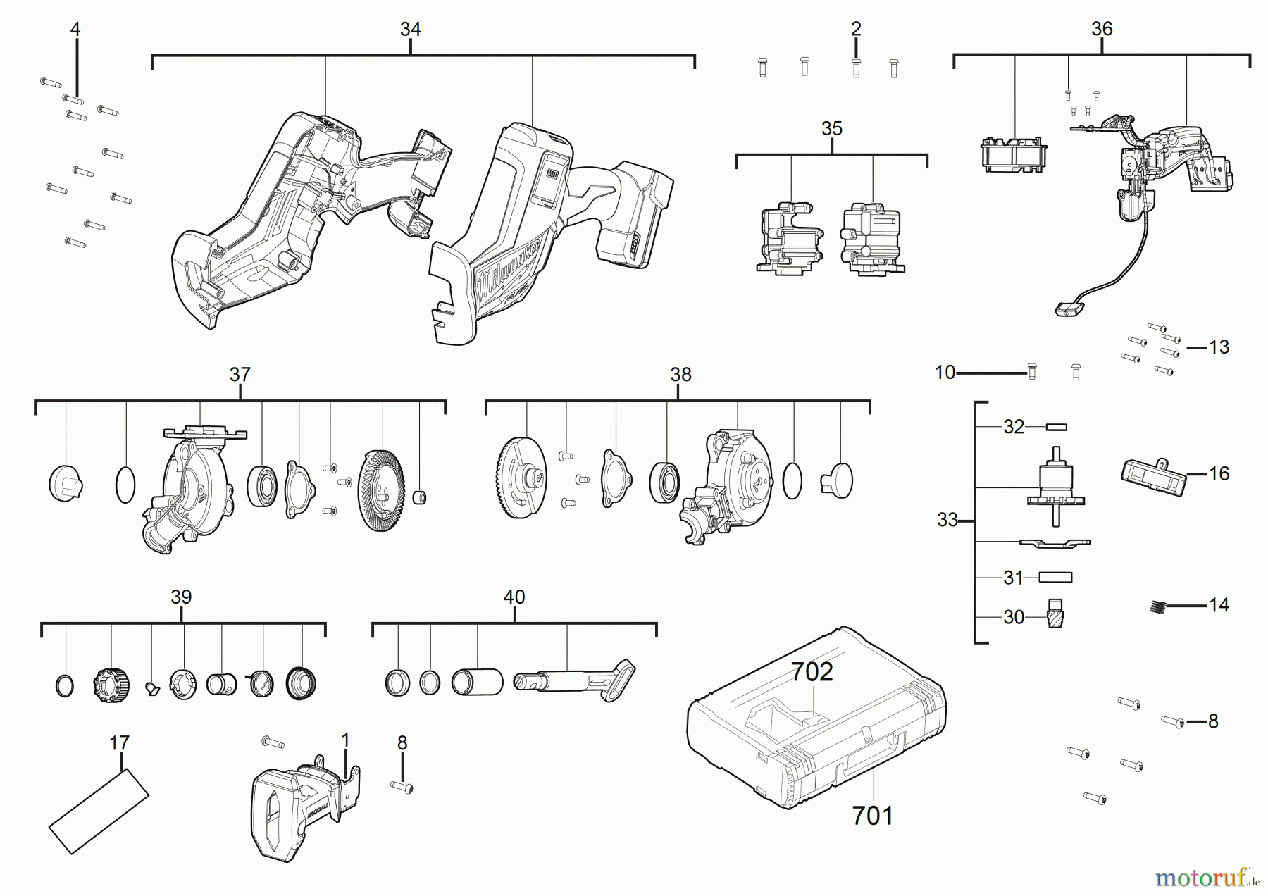  Milwaukee Akku-Geräte Sägen und Trennen SÄBELSÄGEN M18 FHZ AKKU-SÄBELSÄGE Seite 1