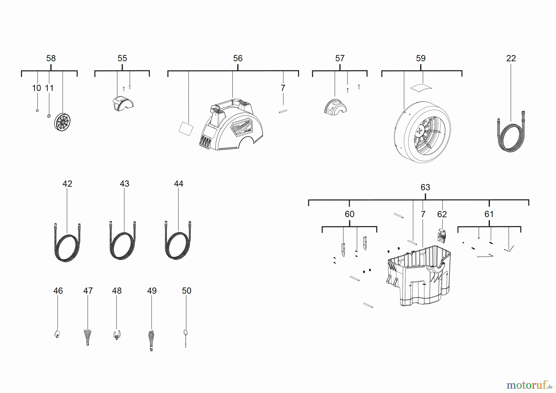  Milwaukee Akku-Geräte Rohrreiniger STATIONÄRE TROMMELMASCHINEN M18 FFSDC16 AKKU-ROHRREINIGER MIT 16-MM-SPIRALE Seite 1