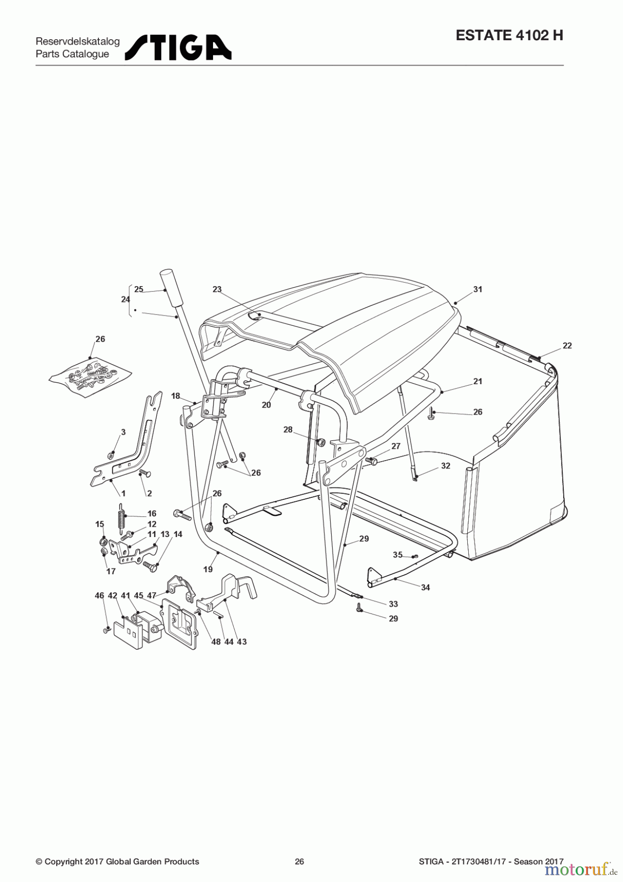  Stiga Aufsitzmäher Baujahr 2017 ESTATE 4102 H 2T1730481/17 - Season 2017 Grass-Catcher