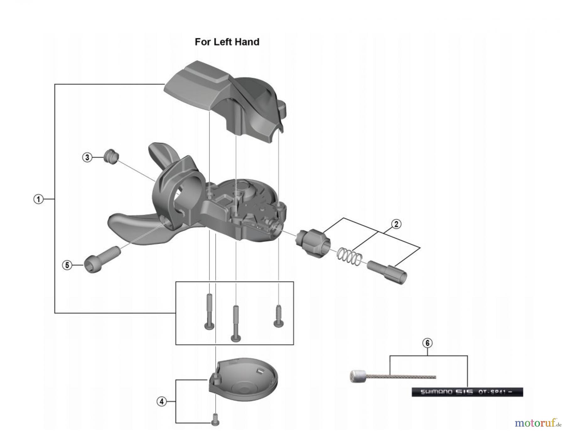  Shimano SL Shift Lever - Schalthebel SL-M3010-L (-4287)  ACERA Rapidfire Plus Lever (2x9-speed)