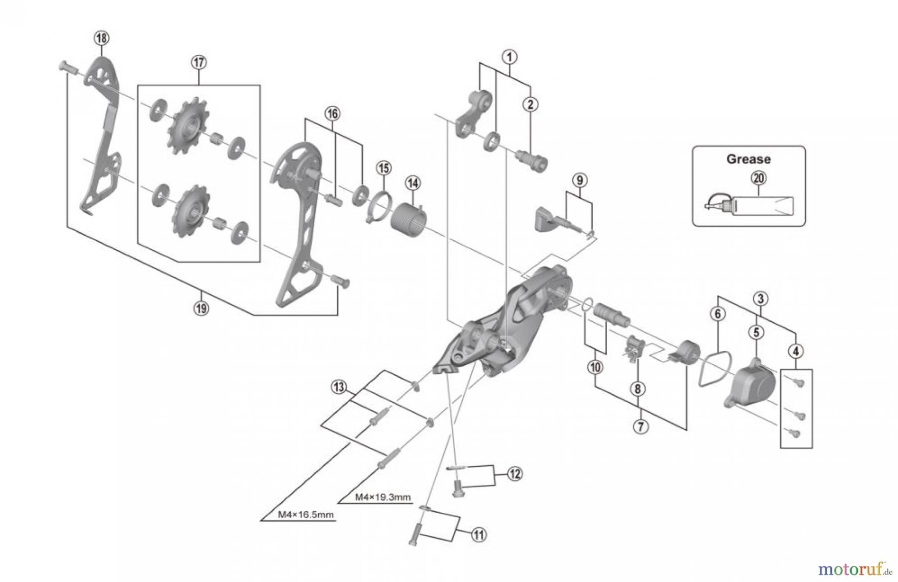  Shimano RD Rear Derailleur - Schaltwerk RD-M7000-11 (-4094B)  SLX Rear Derailleur (11-speed)