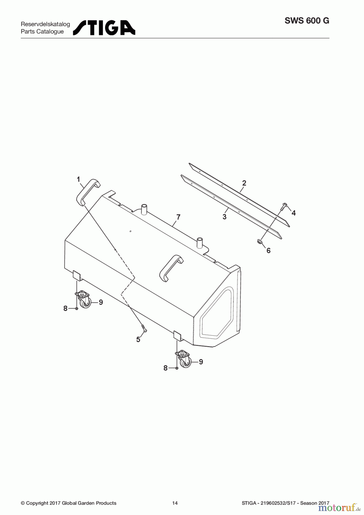  Stiga Schneefräsen Kehrmaschinen Benzin 2017 SWS 600 G 219602532/S17 - Season 2017 Snow blade