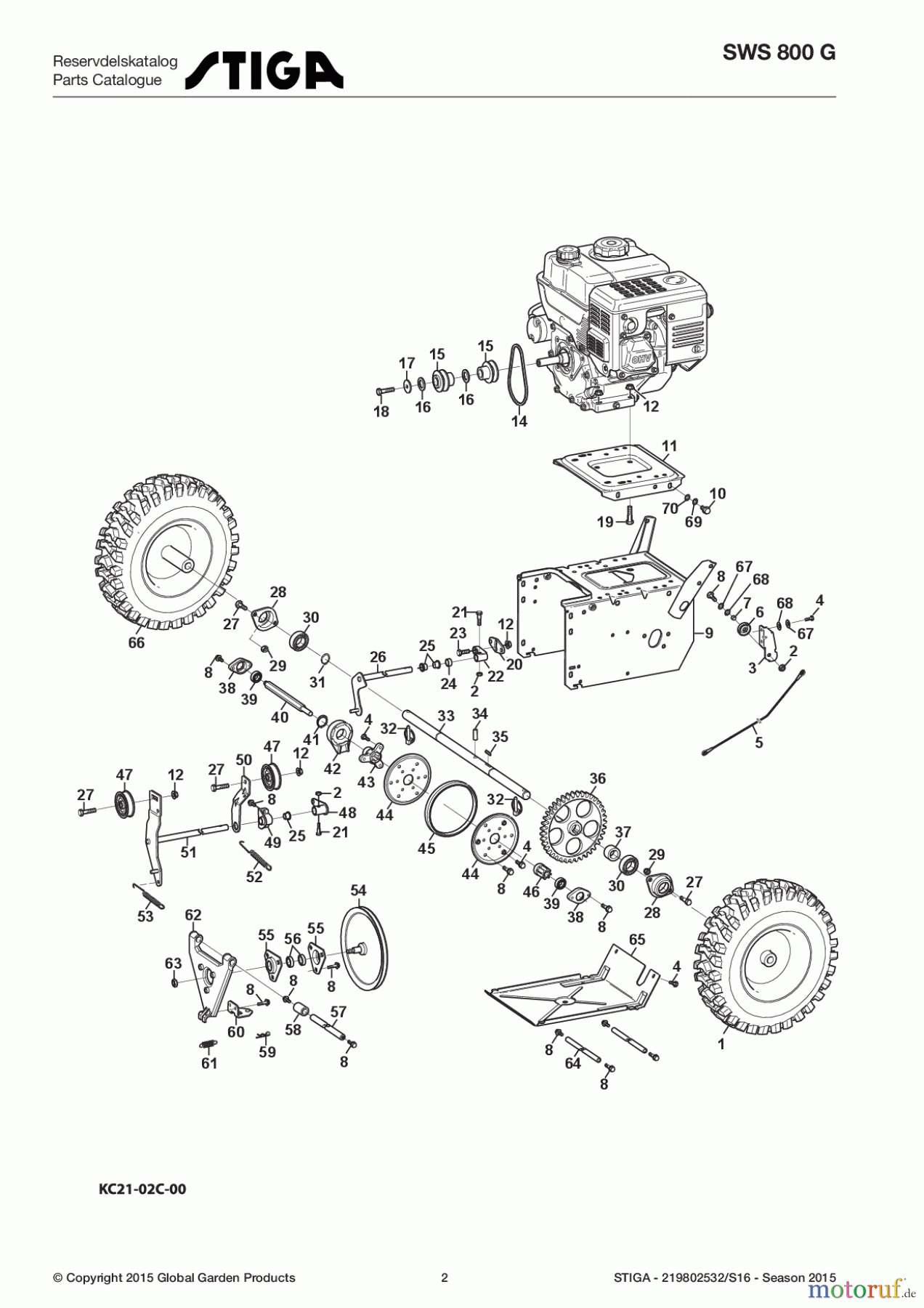  Stiga Schneefräsen Kehrmaschinen Benzin 2017 SWS 800 G 219802532/S16 - Season 2017 Transmission Box