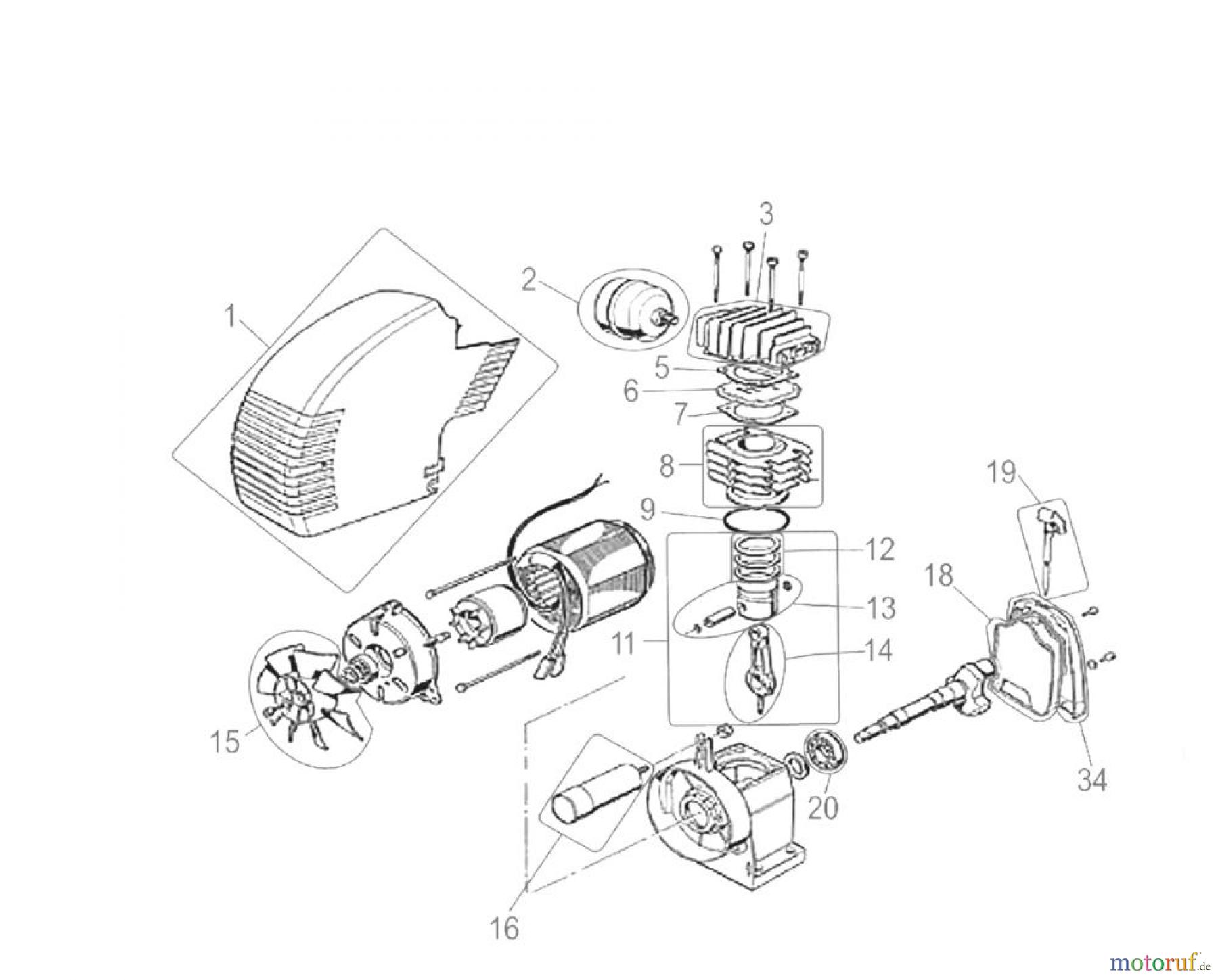  Güde Drucklufttechnik Kompressoren Ölgeschmiert bis 50l Kessel KOMPRESSOR 275/10/24 PRO - 75501 Ersatzteileversion  FSL75501-02 Seite 1