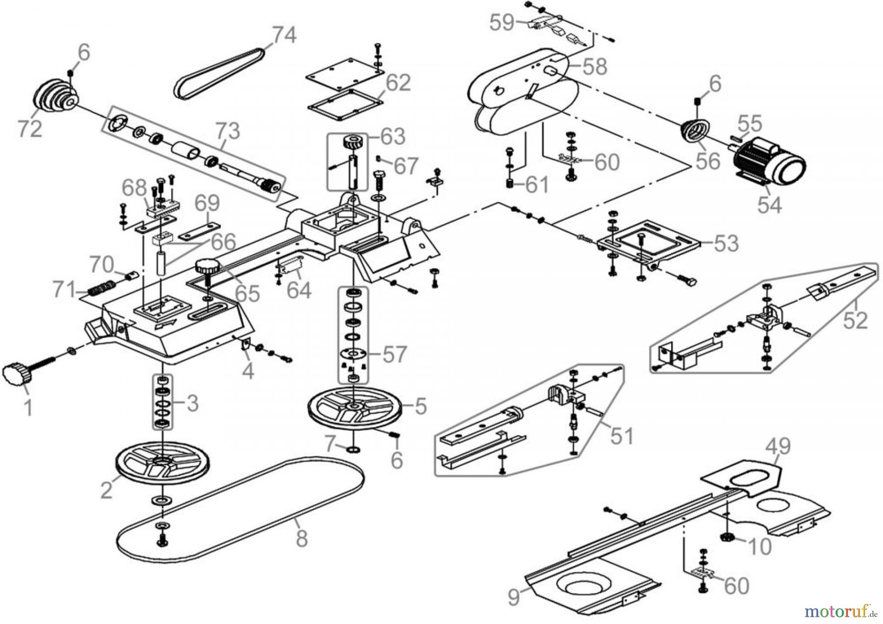  Güde Metallbearbeitung Metallsägen Metallbandsägen Metallbandsäge MBS 116 - 40554 Ersatzteileversion  FSL40554-01 Seite 1