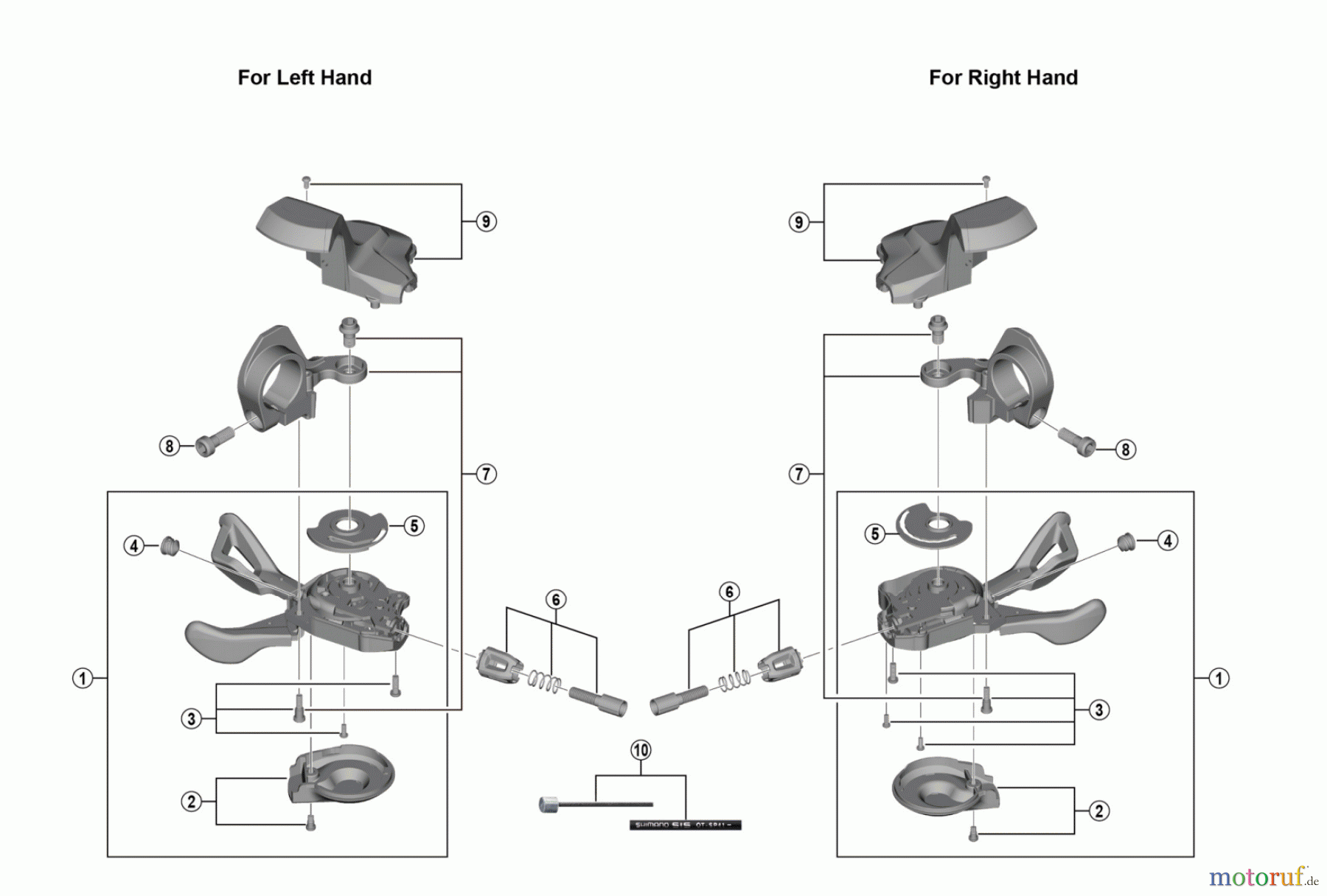  Shimano SL Shift Lever - Schalthebel SL-T6000 DEORE Rapidfire Plus Lever (4201)