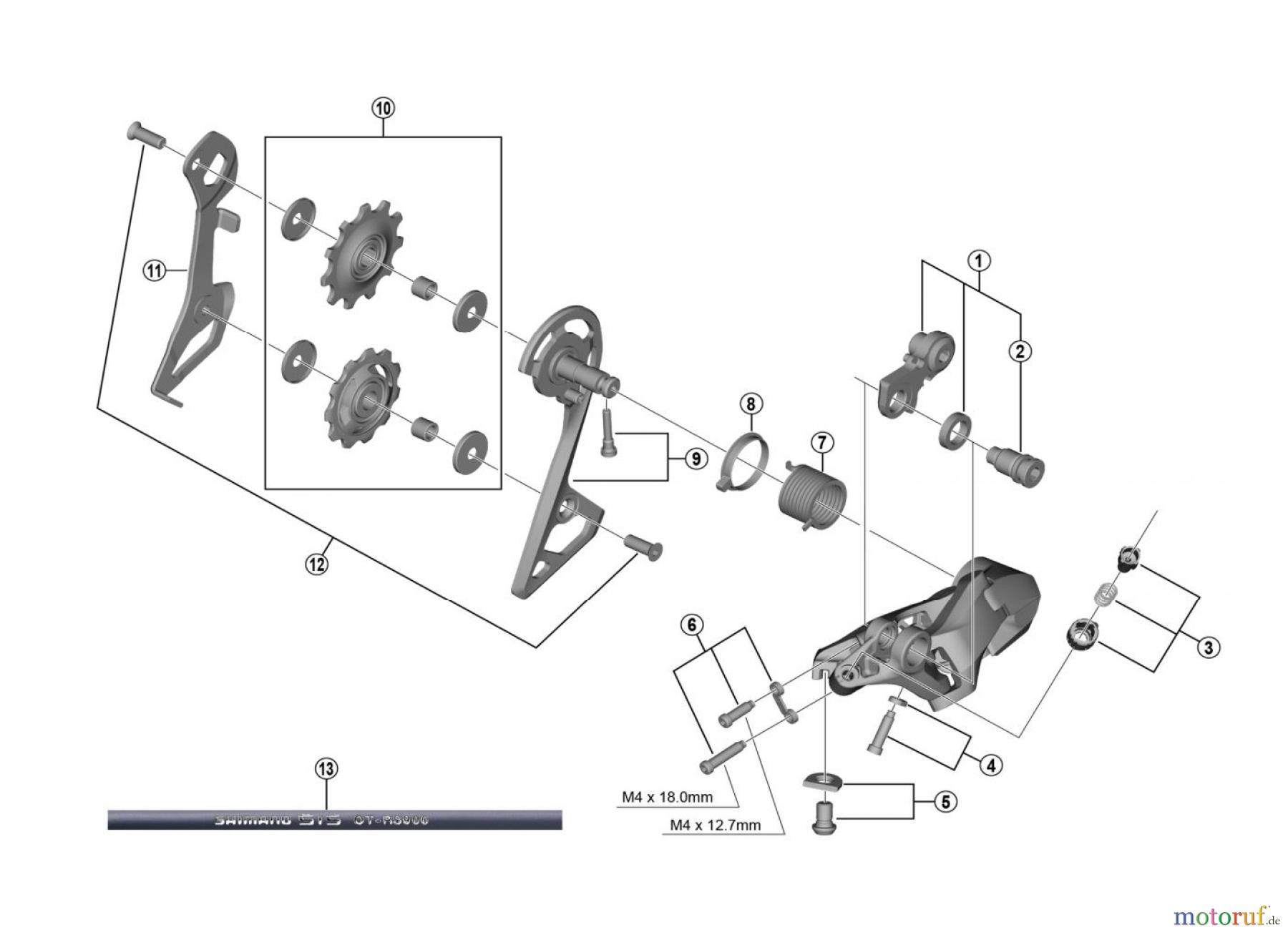  Shimano RD Rear Derailleur - Schaltwerk RD-R7000-SS SHIMANO 105 Rear Derailleur