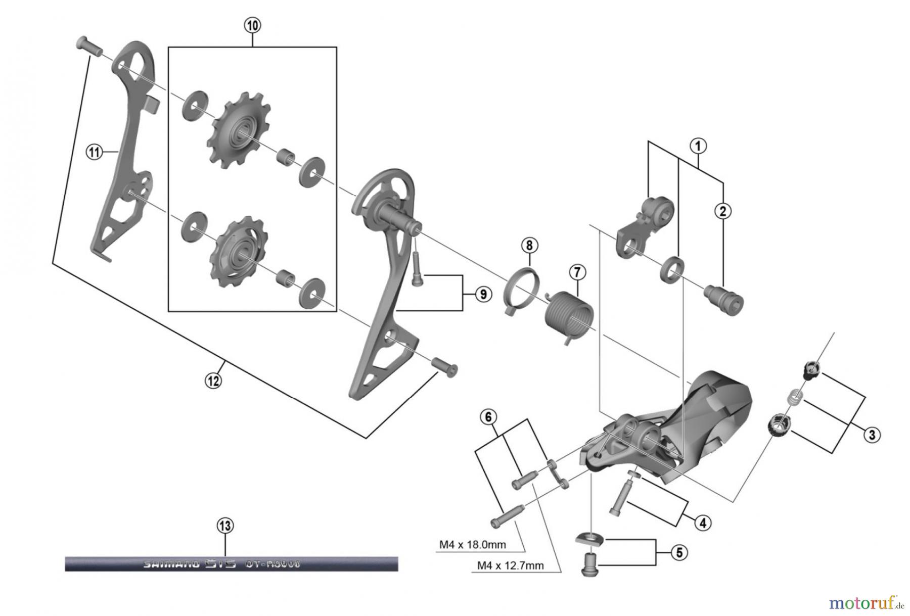  Shimano RD Rear Derailleur - Schaltwerk RD-R7000-GS  SHIMANO 105 Schaltwerk