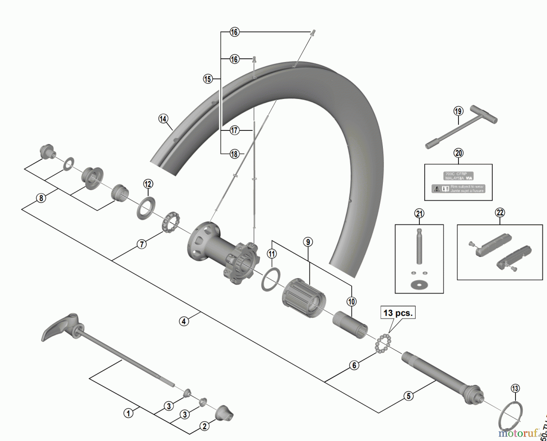  Shimano WH Wheels - Laufräder WH-R9100-C60-TU-R DURA-ACE Rear Wheel