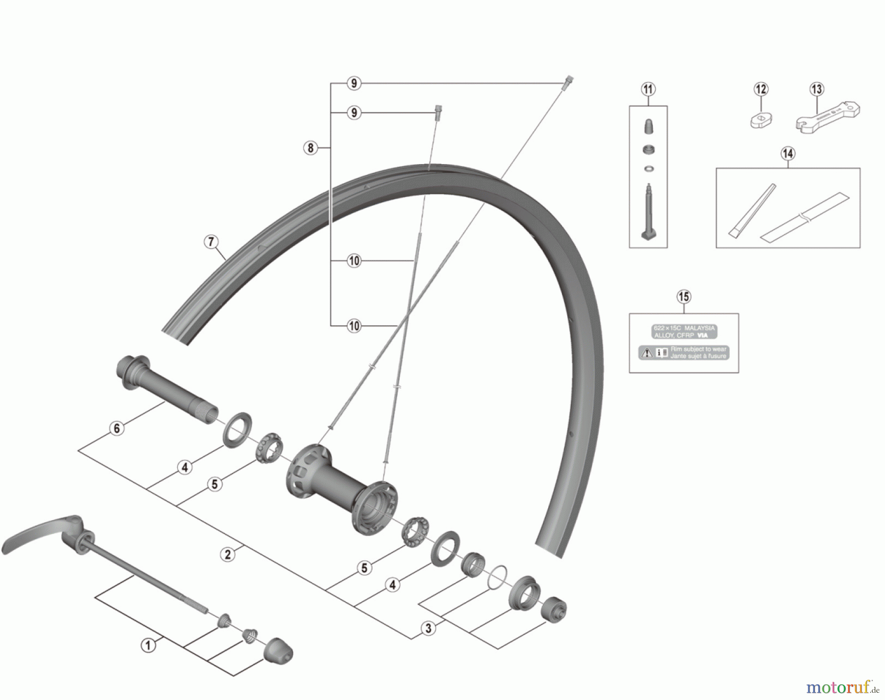  Shimano WH Wheels - Laufräder WH-RS700-C30-TL-F Front Wheel