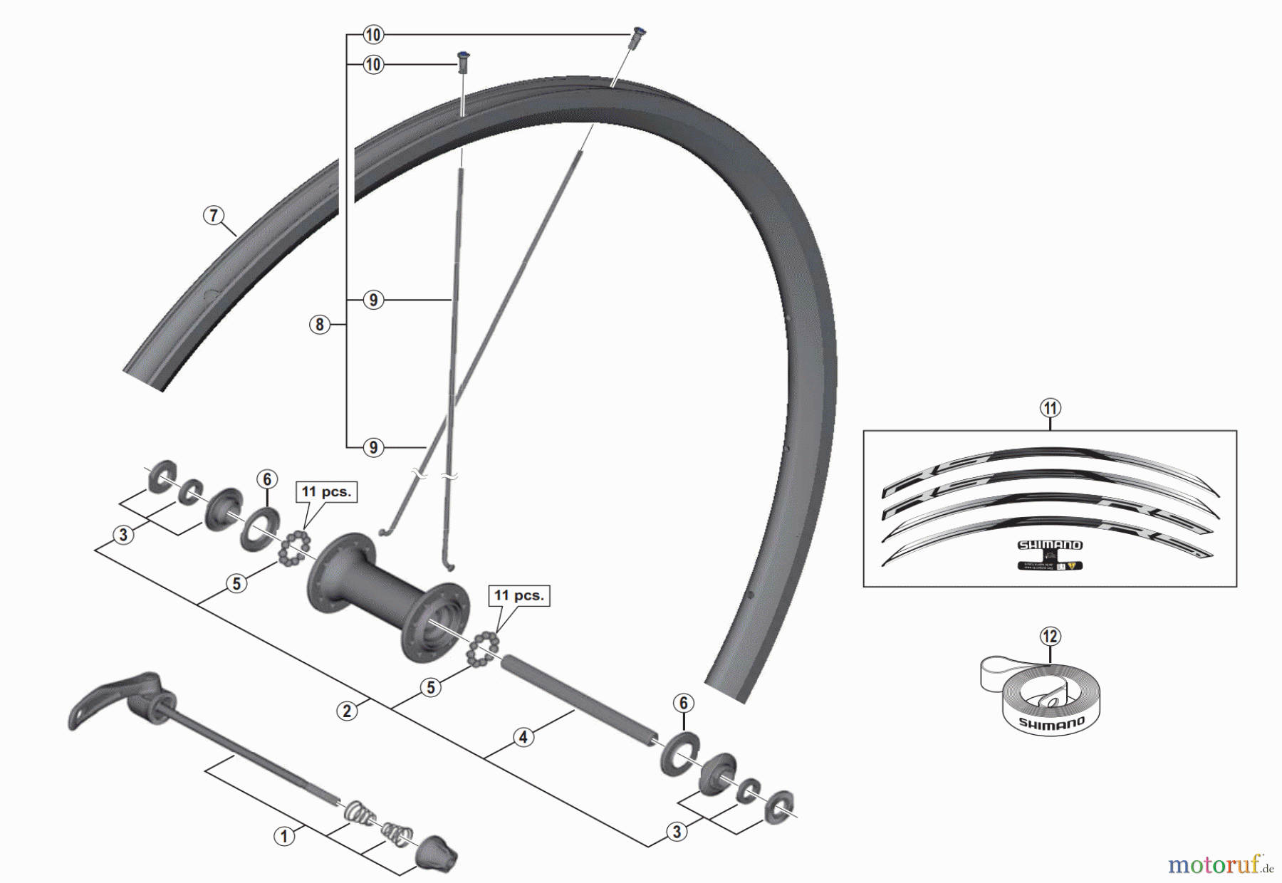  Shimano WH Wheels - Laufräder WH-RS010-F Front Wheel