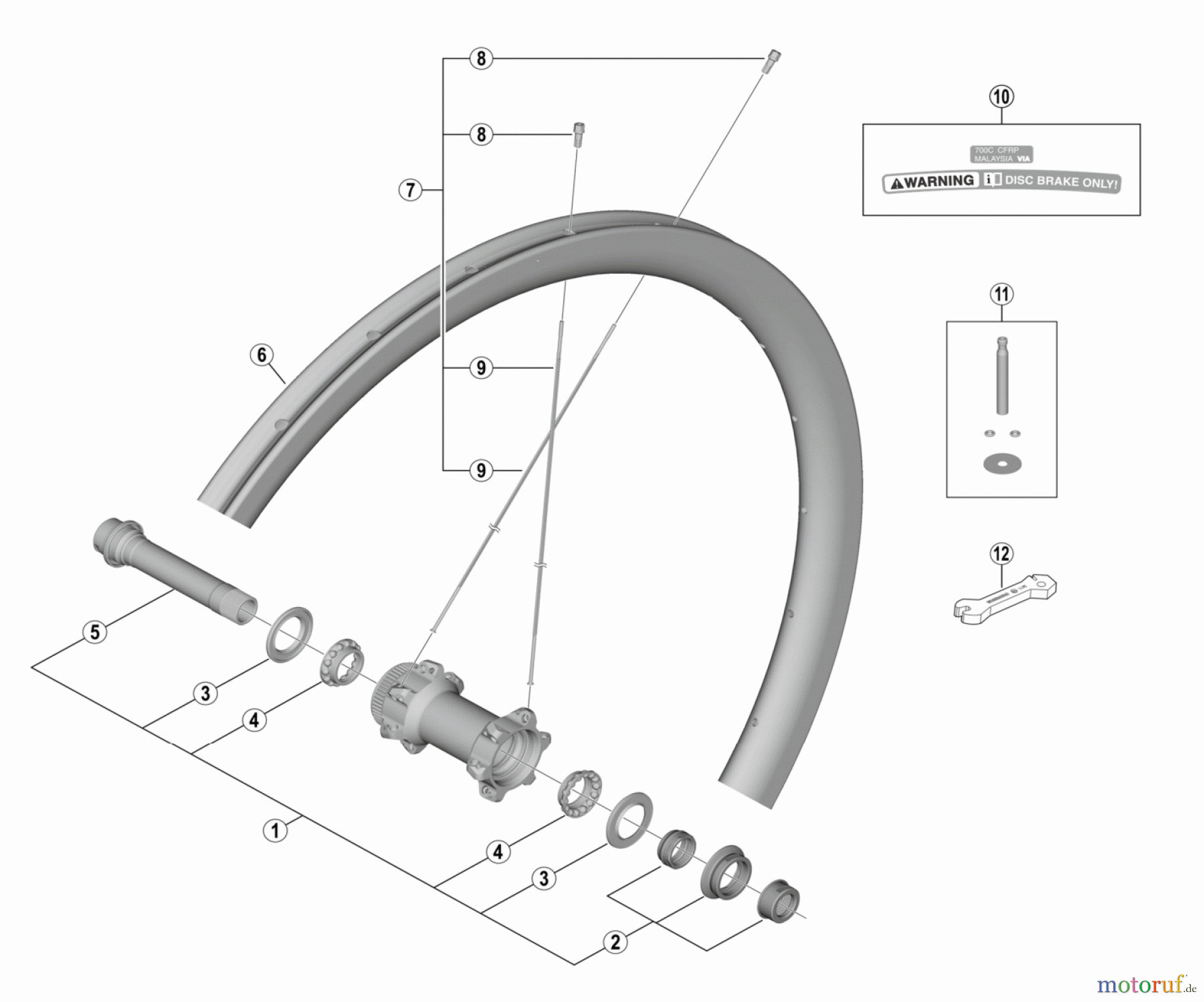  Shimano WH Wheels - Laufräder WH-R9170-C40-TU-F12  DURA-ACE Front Wheel