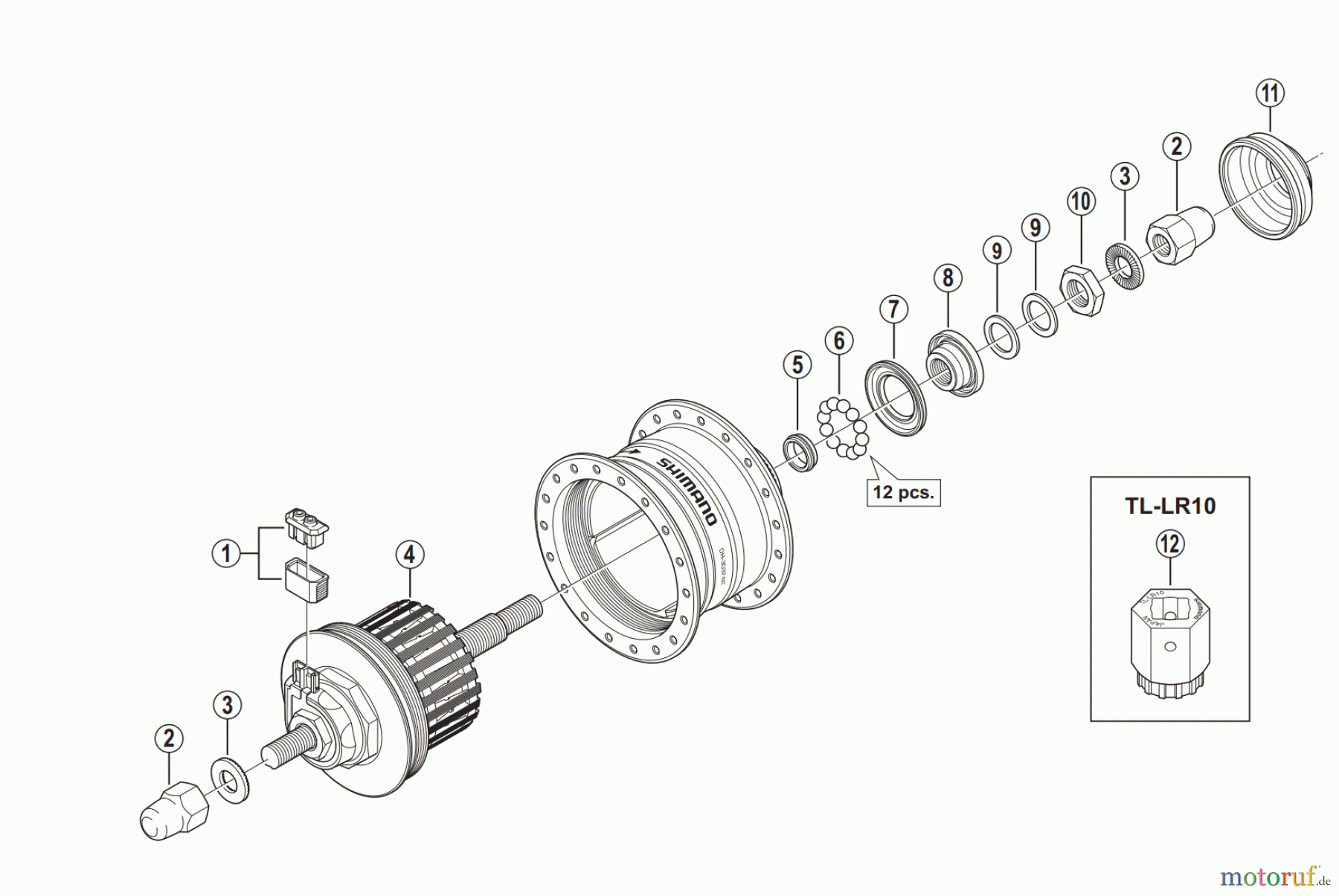  Shimano DH Dynamo Hub - Nabendynamo DH-3D37-NT  Hub Dynamo