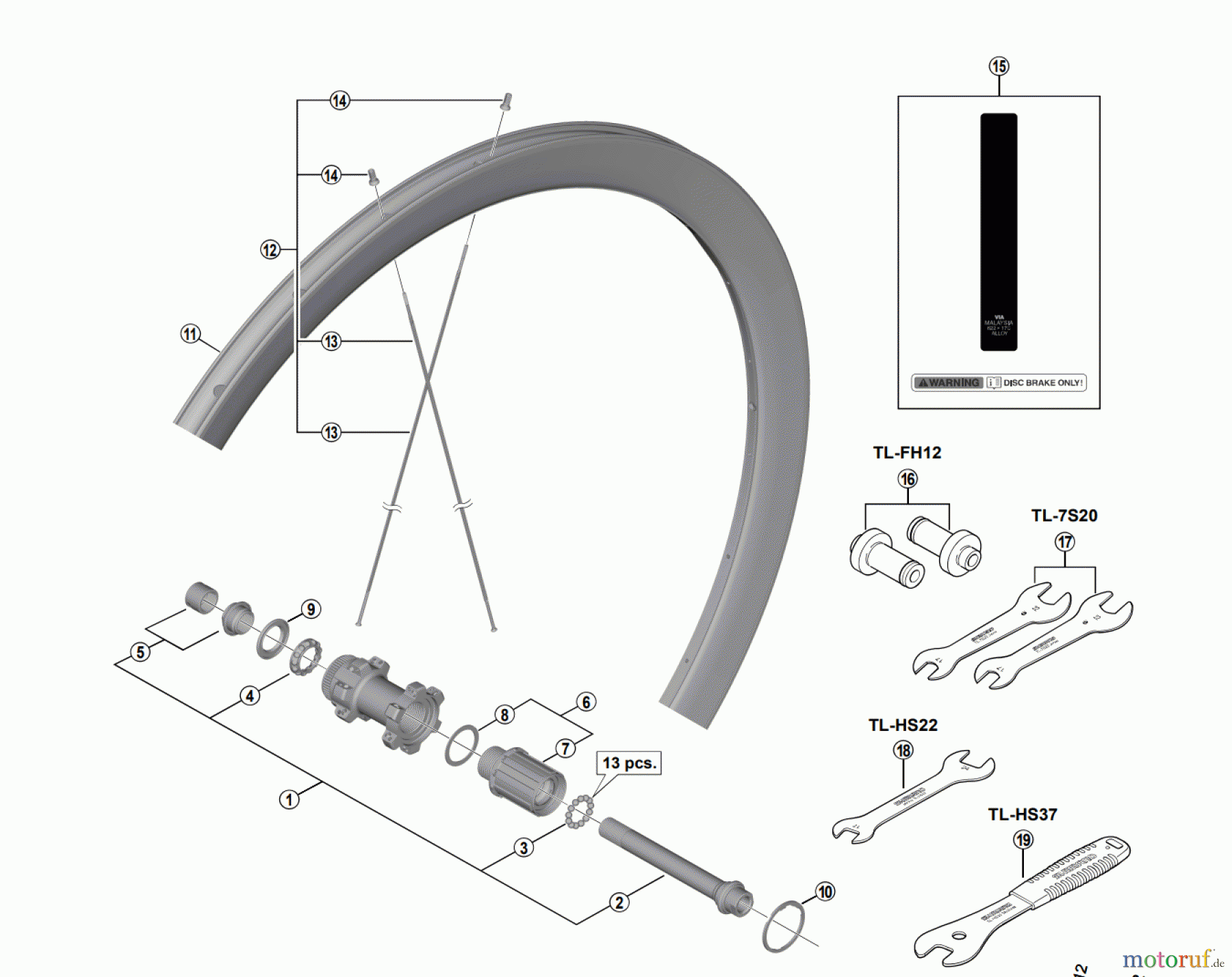  Shimano WH Wheels - Laufräder WH-U5000-R12  METREA Rear Wheel