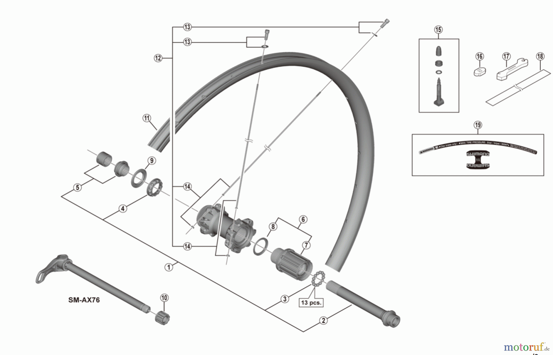  Shimano WH Wheels - Laufräder WH-M8000-TL-R12-275  DEORE XT Rear Wheel (8/9/10/MTB 11-speed)