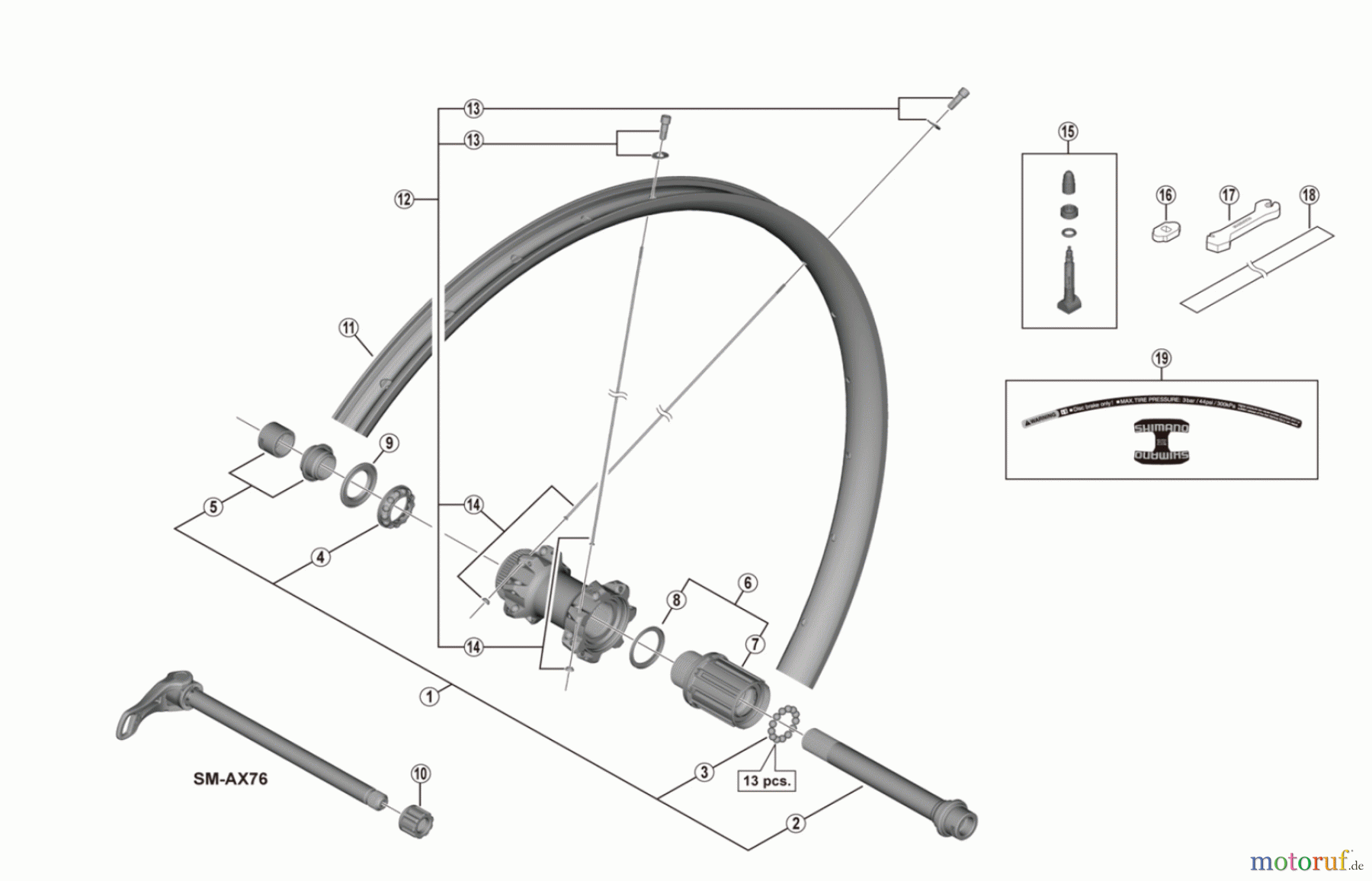  Shimano WH Wheels - Laufräder WH-M8020-TL-R12-275  DEORE XT Rear Wheel (8/9/10/MTB 11-speed)