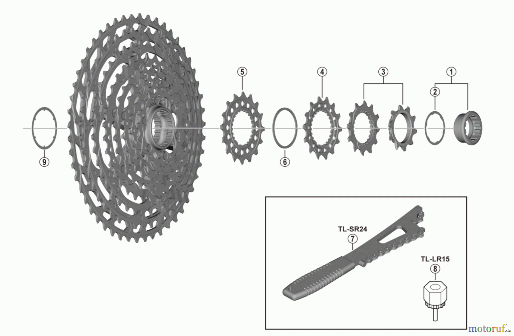  Shimano CS Cassette / Zahnkranz CS-M9100-12  XTR Cassette Sprocket