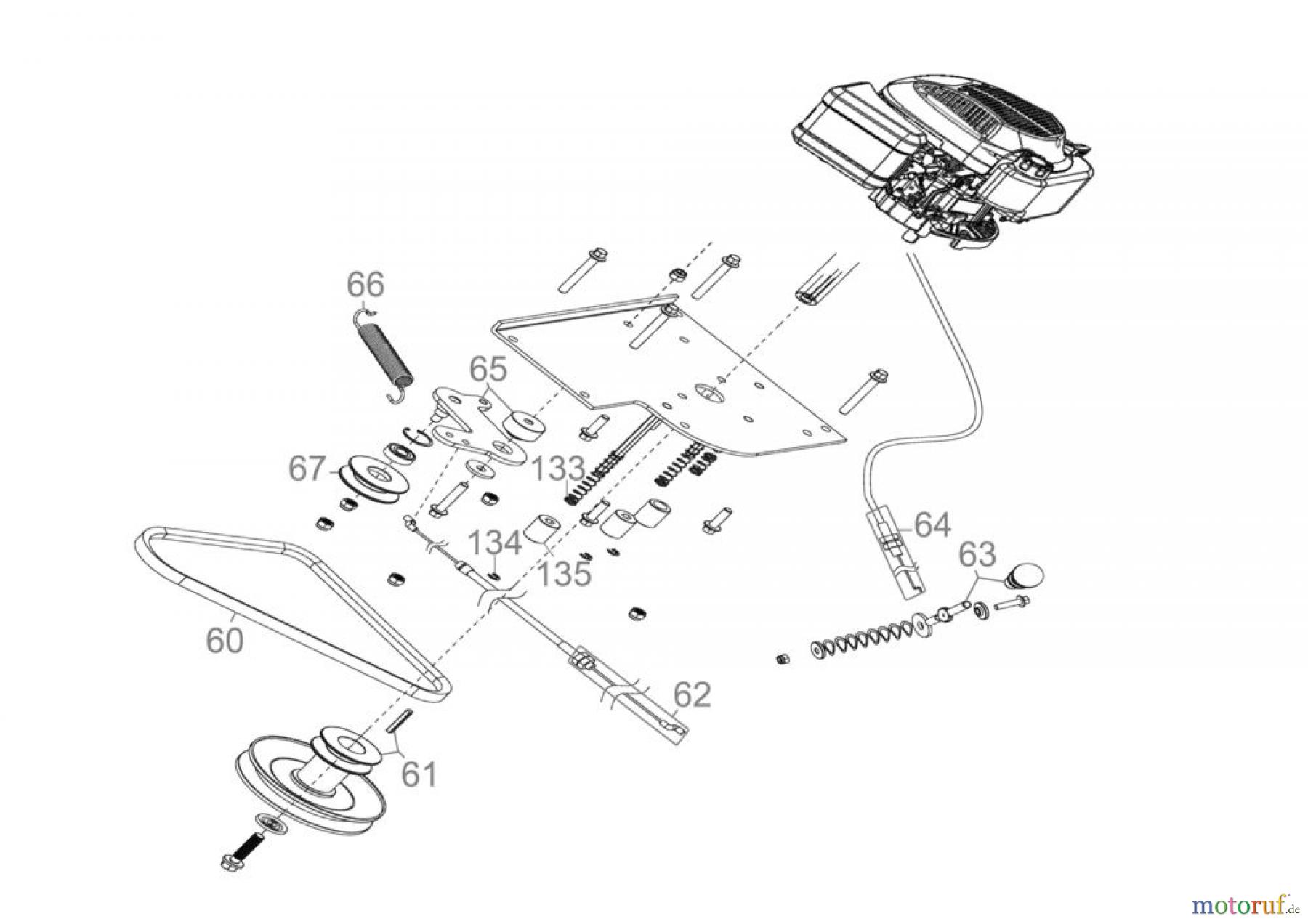  Güde Gartentechnik Rasenmäher Benzin-Rasenmäher Schnittbreite ab 50 cm AUFSITZRASENMÄHER AR 601 - 05106 Ersatzteileversion  FSL05106-01 Seite 5