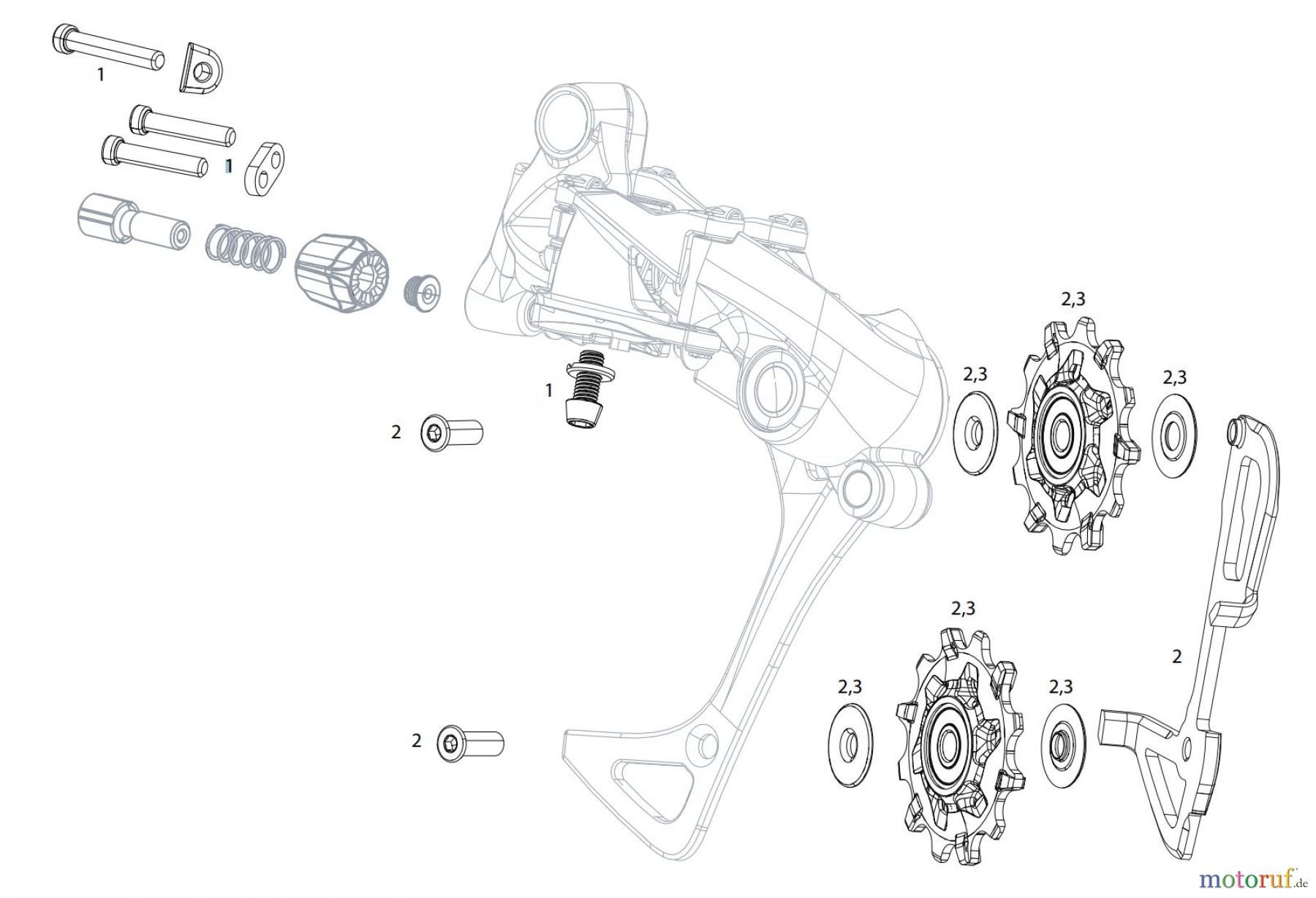  Sram Sram SRAM RIVAL 1 - REAR DERAILLEUR