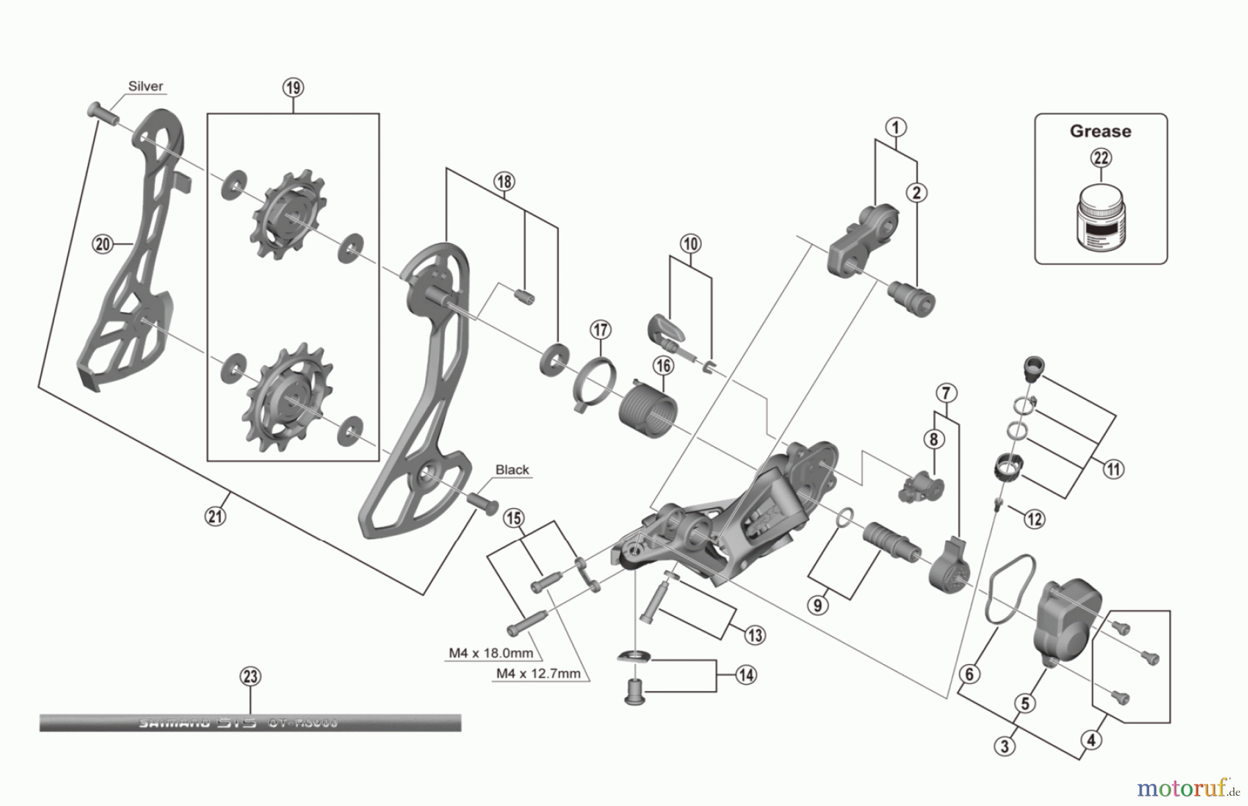  Shimano RD Rear Derailleur - Schaltwerk RD-RX810 GRX Rear Derailleur (11-speed)