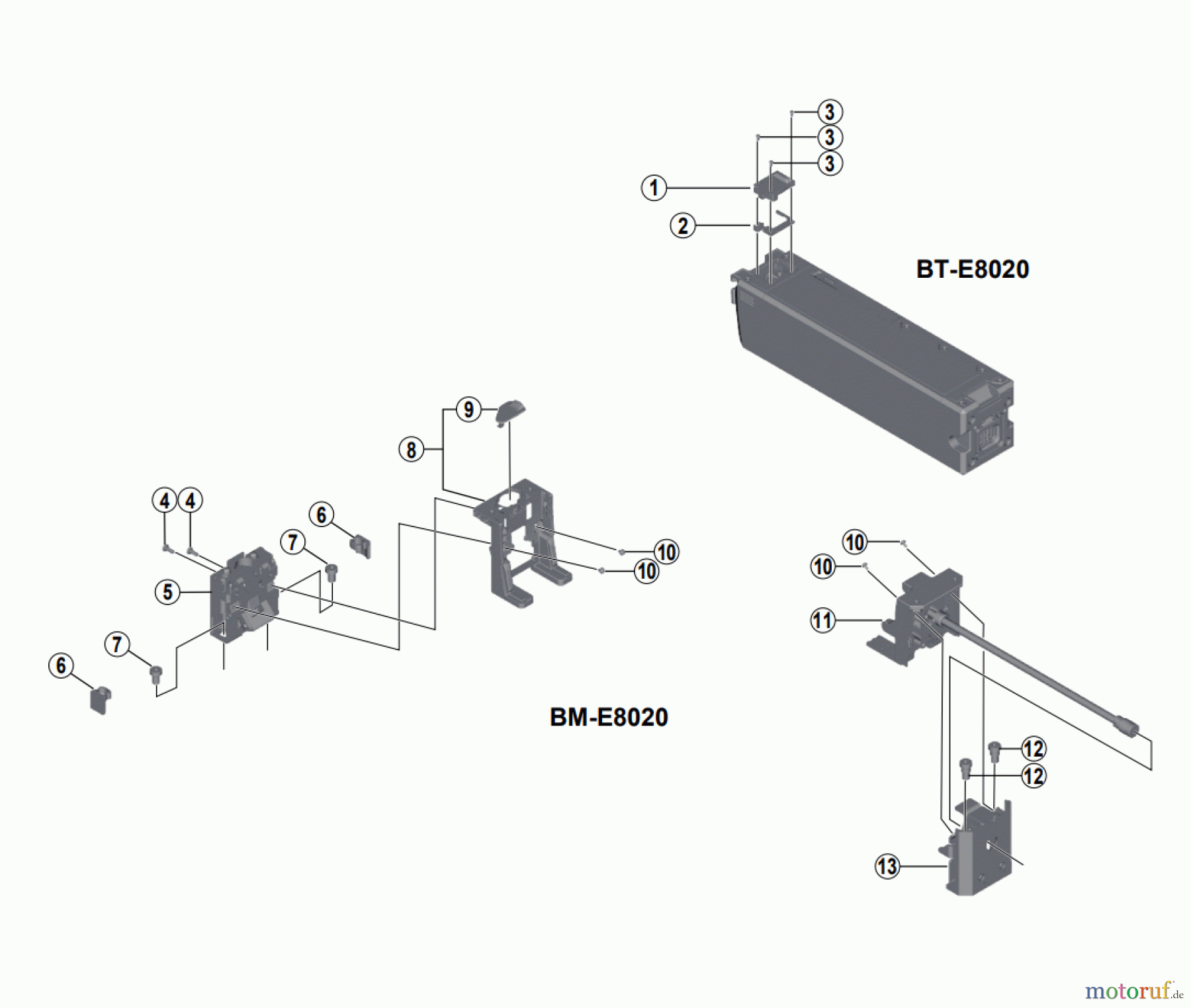  Shimano SM Smallparts - Kleinteile, RT, BT, BB, CD BT-E8020  Battery / Battery Mount