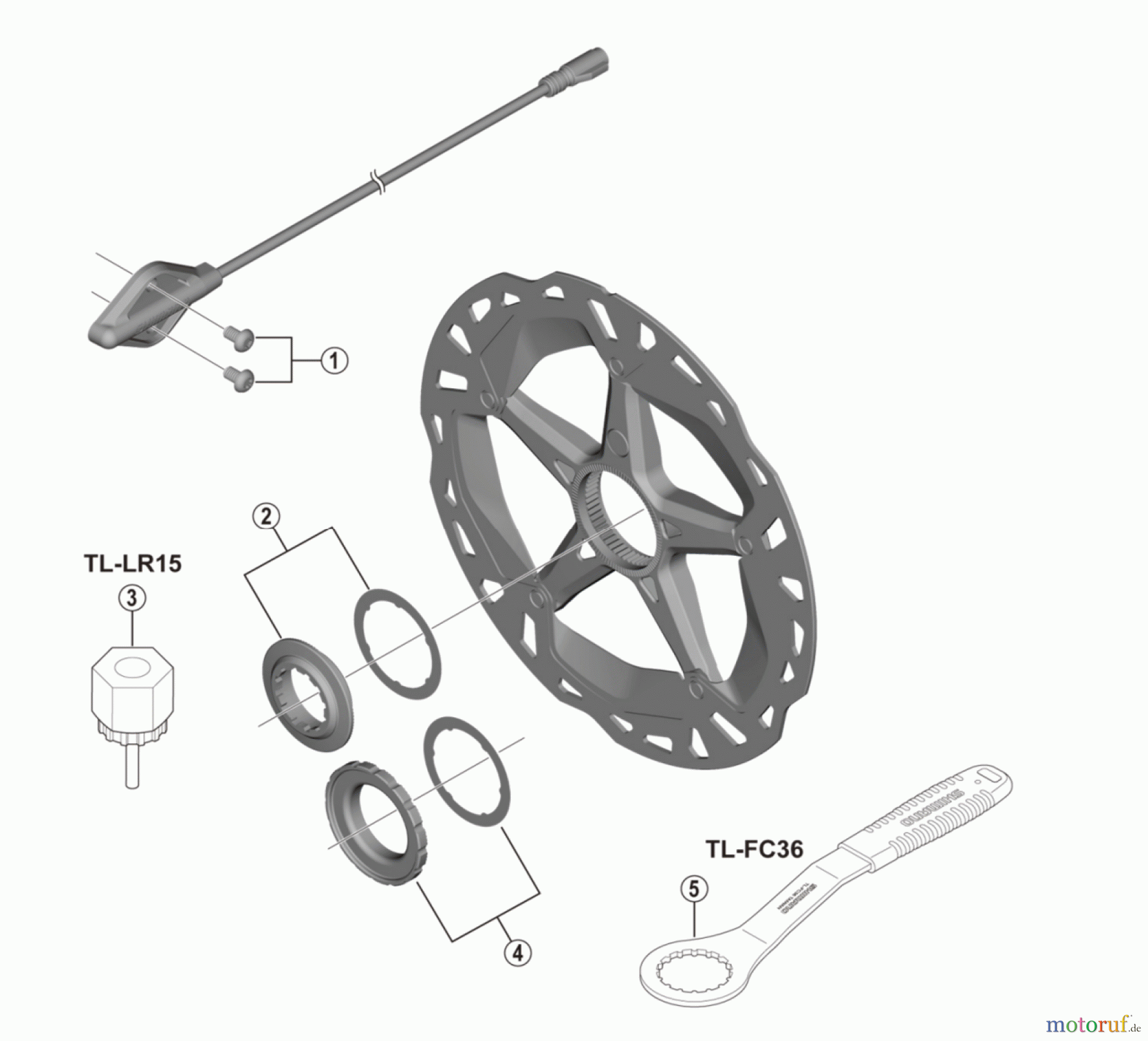  Shimano SM Smallparts - Kleinteile, RT, BT, BB, CD RT-EM910, RT-EM810 Bremsscheibe (E-Bike) STEPS