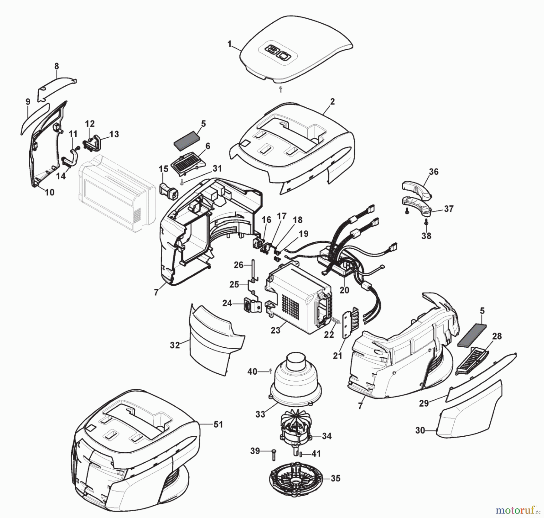  Stiga Rasenmäher Akku 2018 MULTICLIP 47 S AE (2018) 298472008/ST1 Batterie und Motor