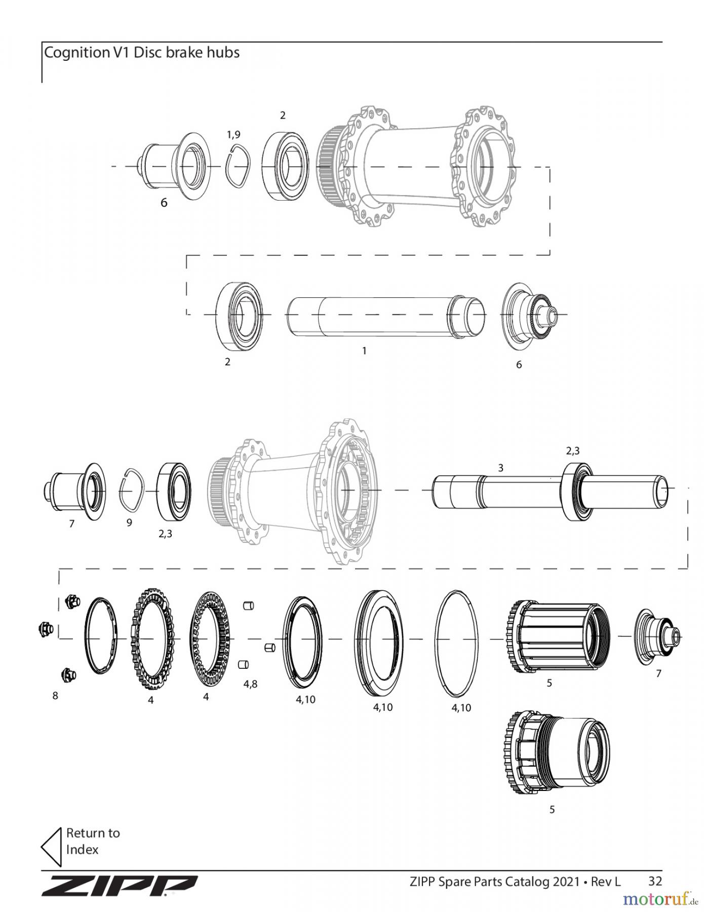  Sram Zipp Cognition V1 Disc brake hubs