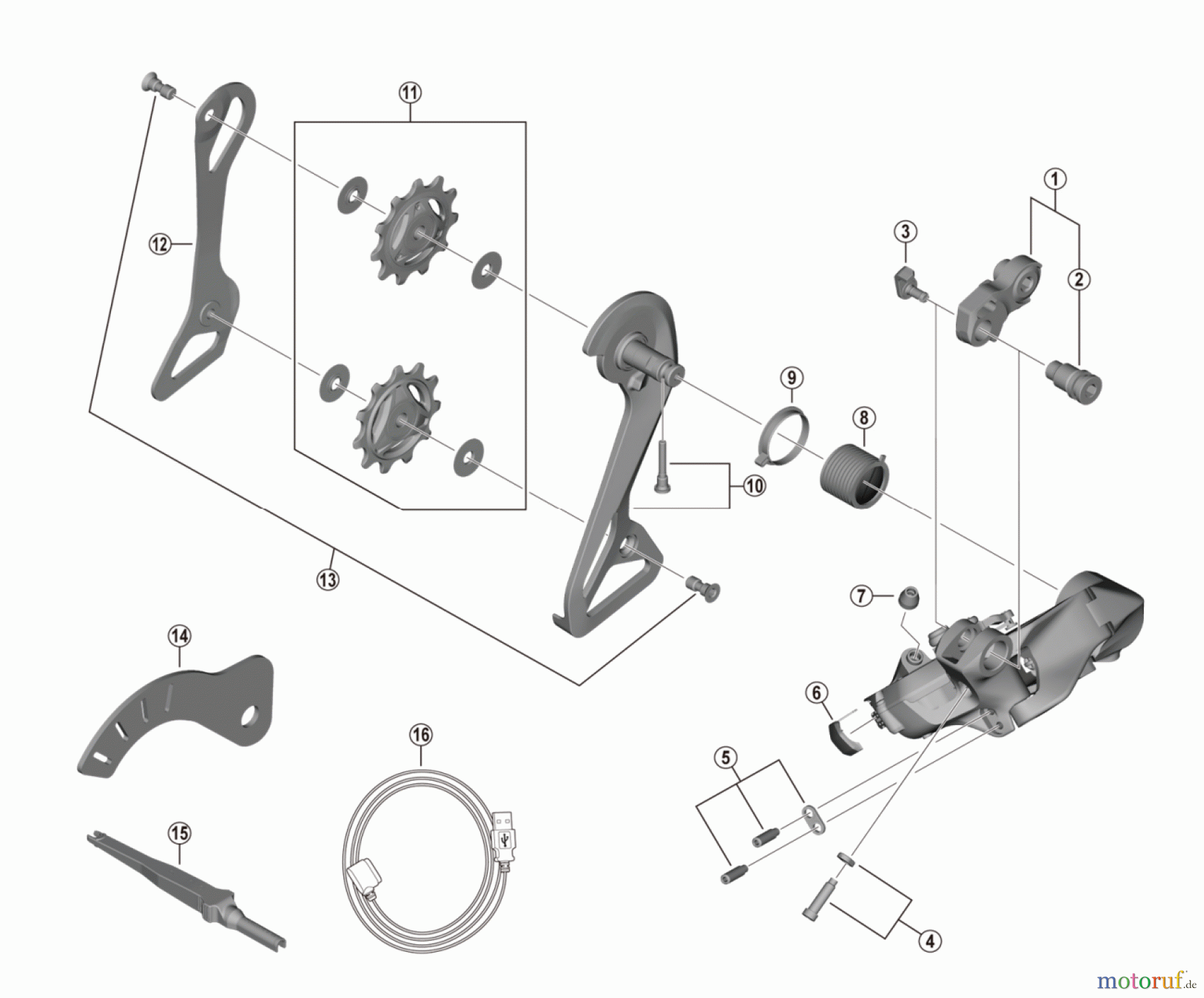  Shimano RD Rear Derailleur - Schaltwerk RD-R9250 DURA-ACE Rear Derailleur (12-speed)