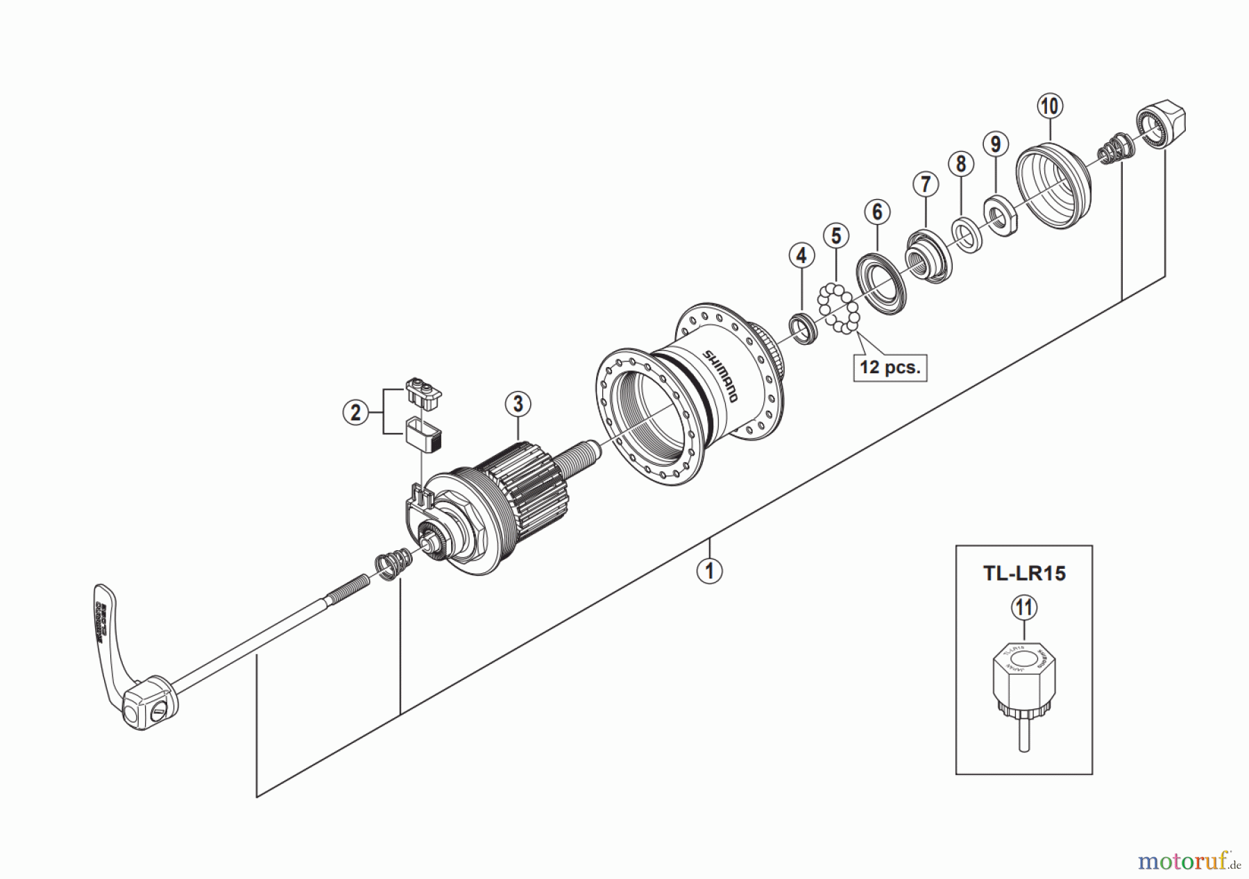  Shimano DH Dynamo Hub - Nabendynamo DH-1D70 6V-1.5W / Disc Brake Compatible